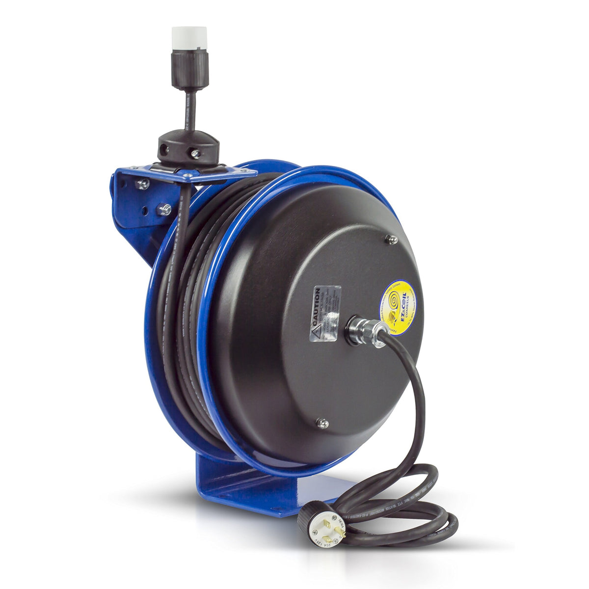 Coxreels Ez-Coil Safety Series Power Cord Reel With Single Receptacle - 50 Ft., Model# Ez-Pc13-5012-A