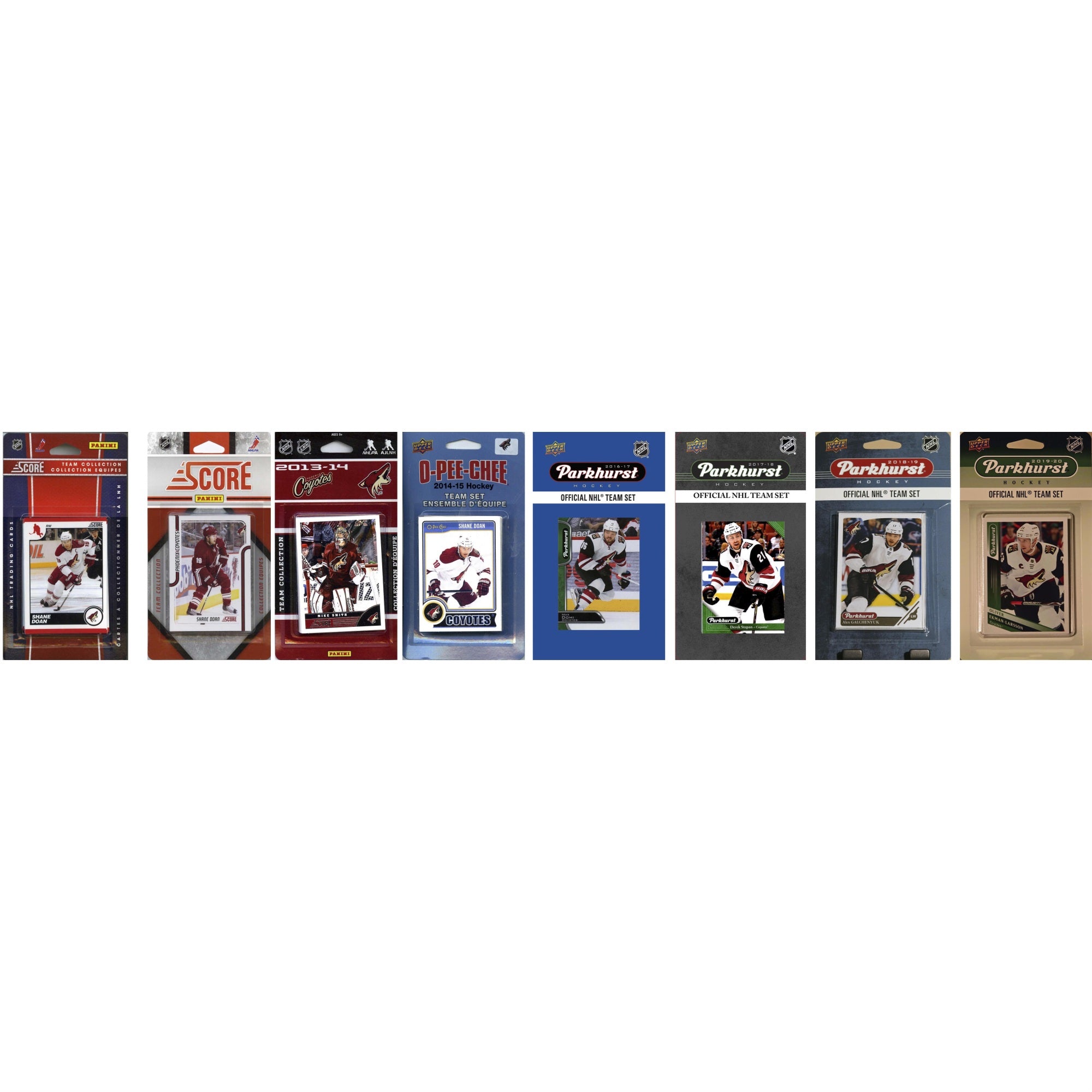 Nhl Arizona Coyotes 8 Different Licensed Trading Card Team Sets