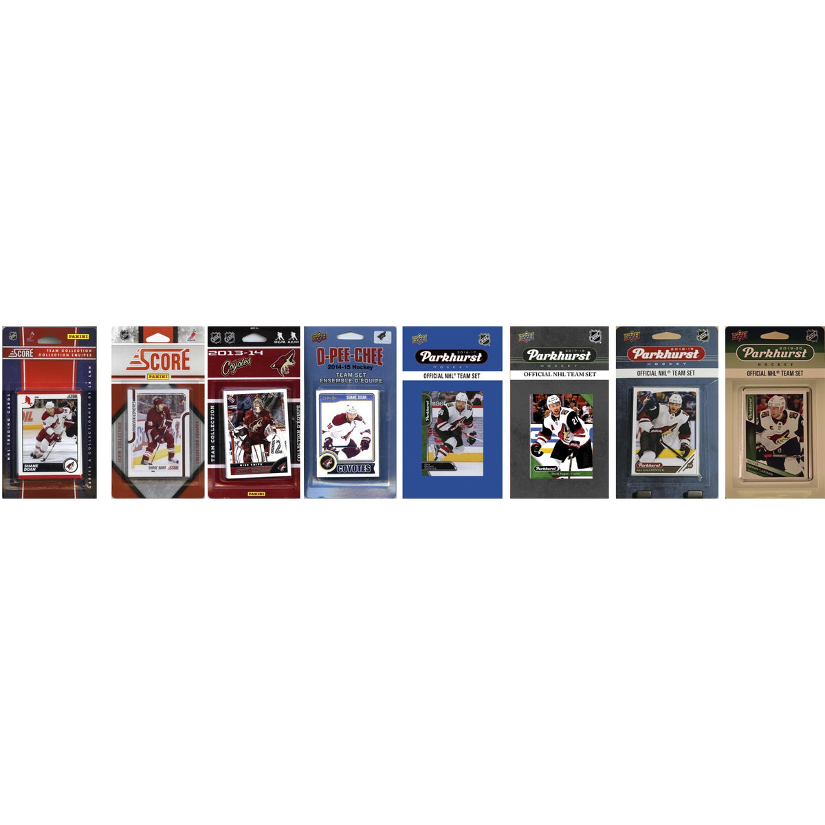 Nhl Arizona Coyotes 8 Different Licensed Trading Card Team Sets