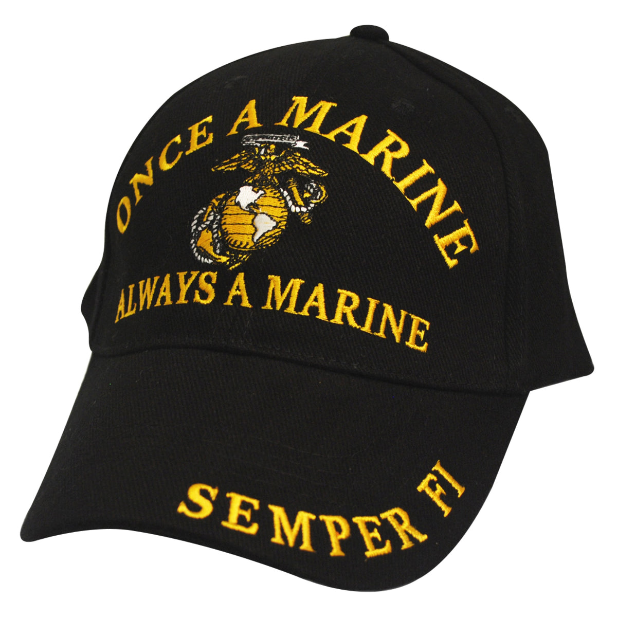 Once A Marine Cap Black