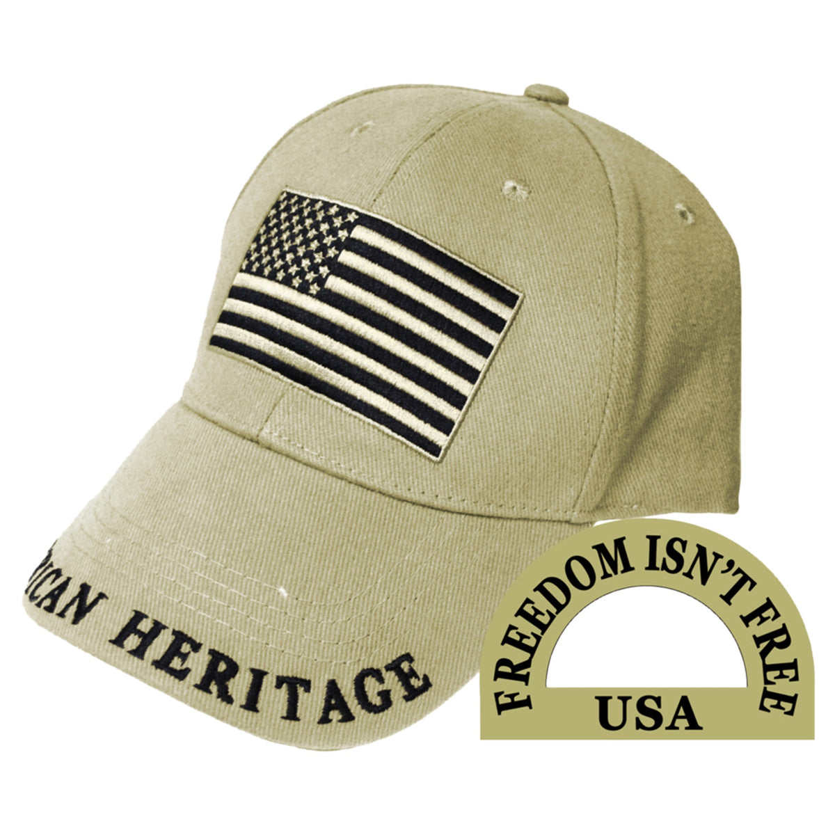 Us Flag American Heritage Cap