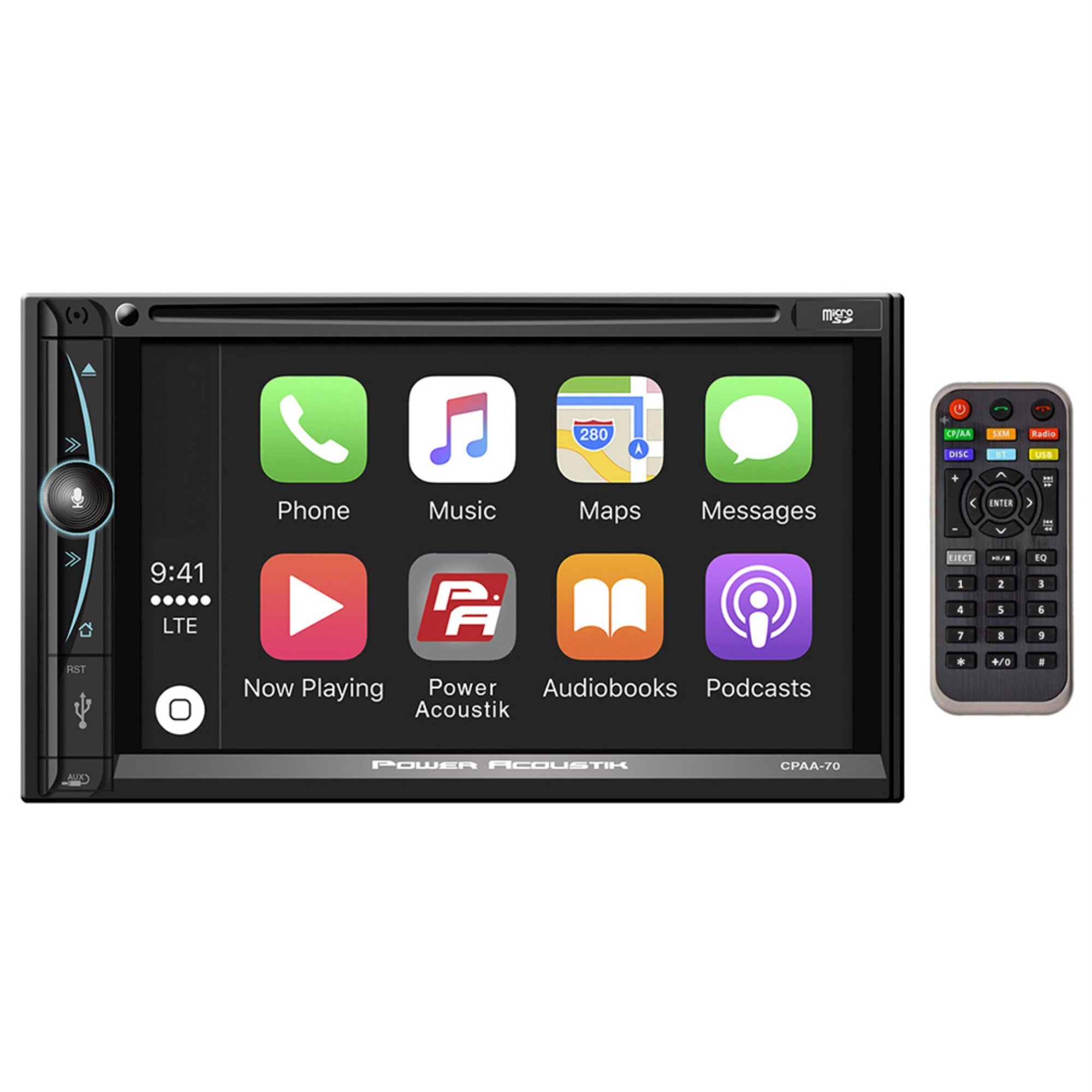Power Acoustik D.Din 7' Touchscreen Android Auto Apple Car Play Am/Fm/Cd/Bt