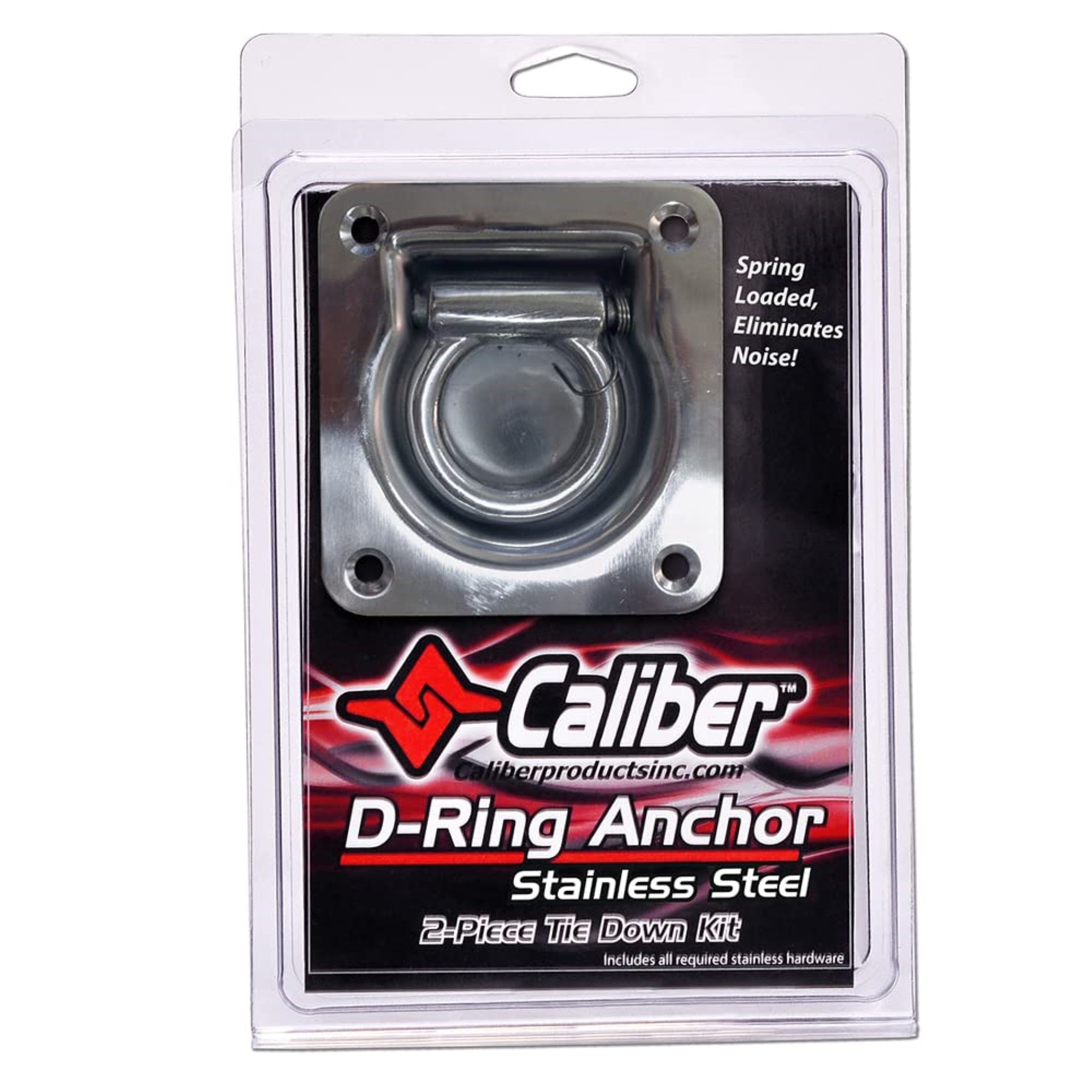 Caliber Stainless-Steel Plated D-Ring Anchor 13521, 2-Pc Tie-Down System