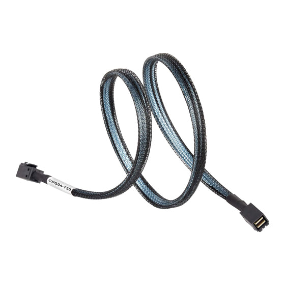 Sff-8643 To Sff-8643 Internal Mini Sas Hd Cable  750Mm