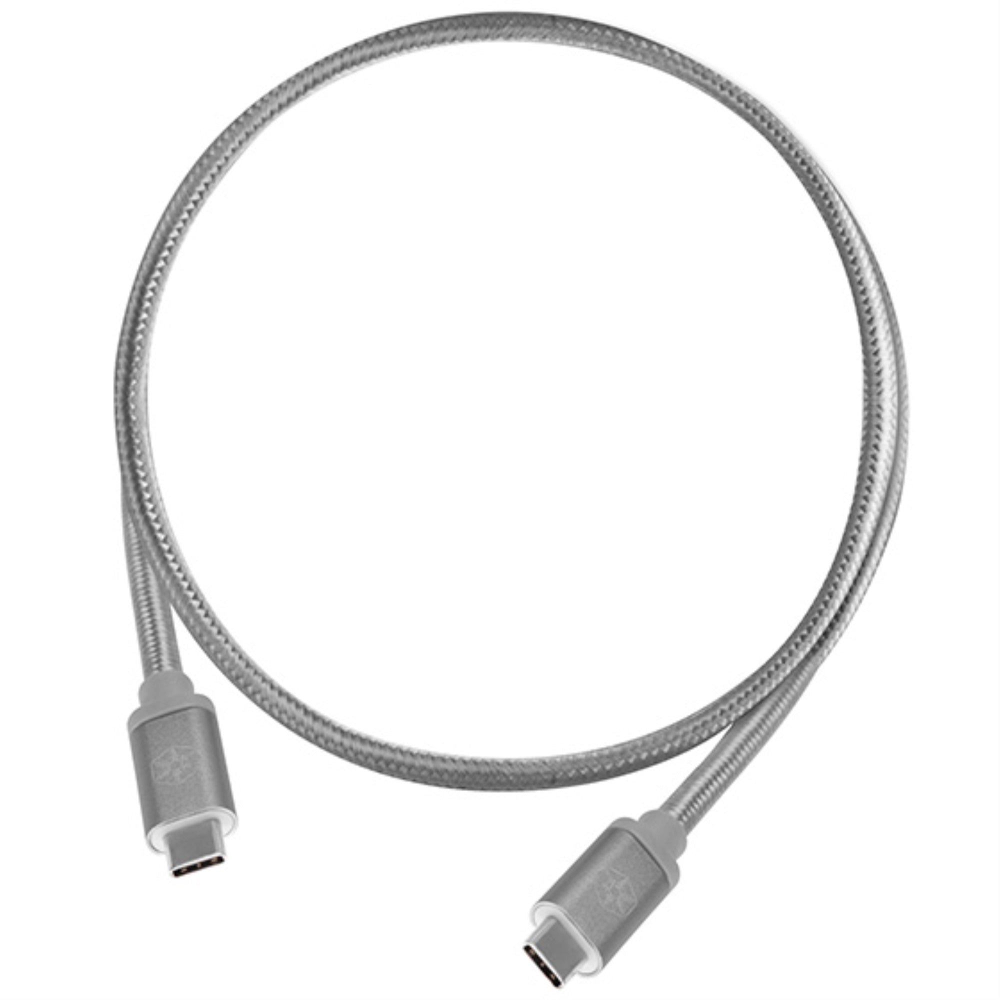 Usb 3.1 Gen 2 Type-C To Type-C With E-Marker Ic And Support Pd Function Cable,0.5 Meter, Nylon Braided And Aluminum Shell, Charcoal