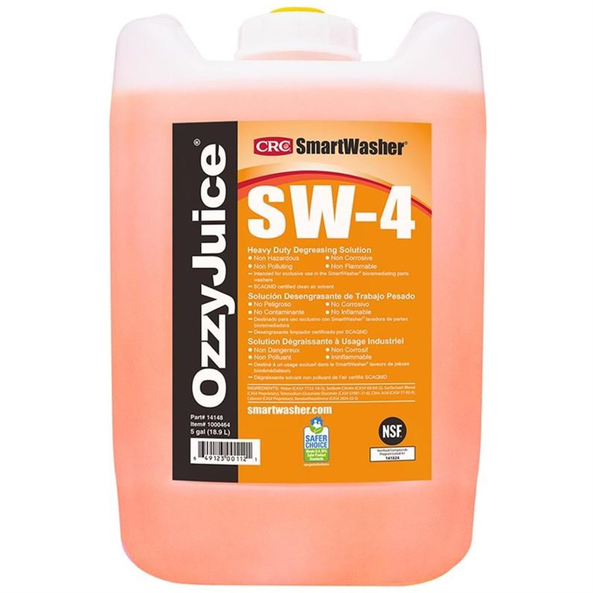 Crc Smartwasher Ozzyjuice Sw-4 Hd Degreasing Solution 1X5Gl