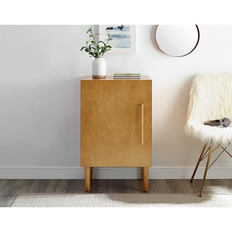 EVERETT RECORD PLAYER STAND IN ACORN FINISH