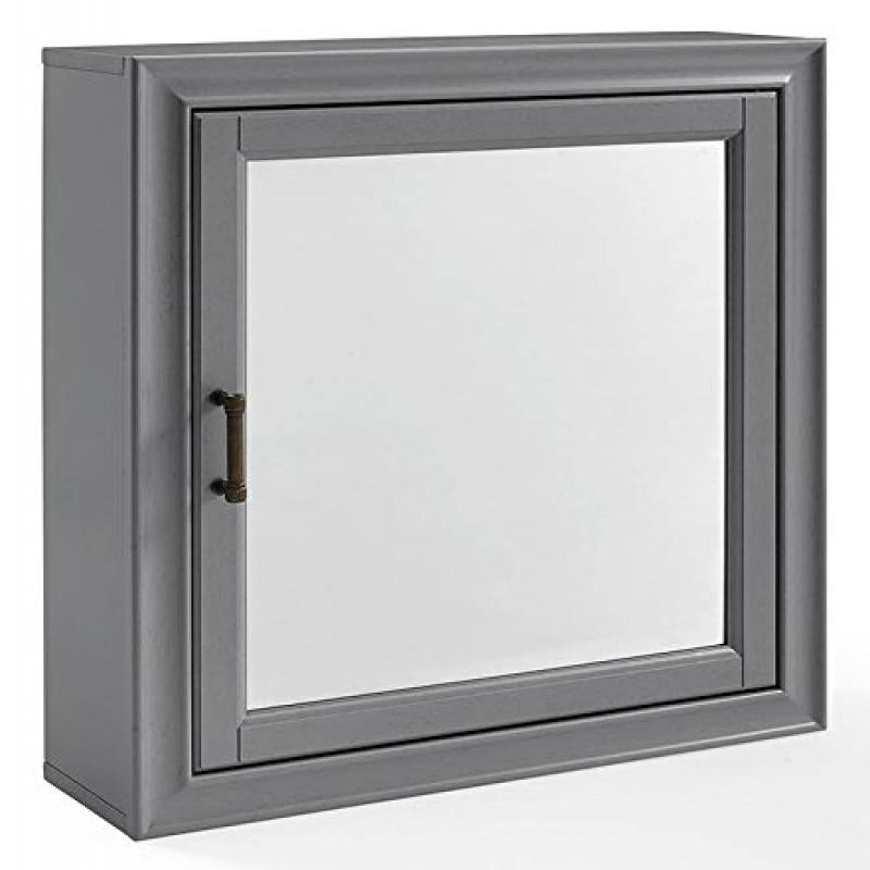 TARA BATH MIRROR CABINET IN VINTAGE GREY