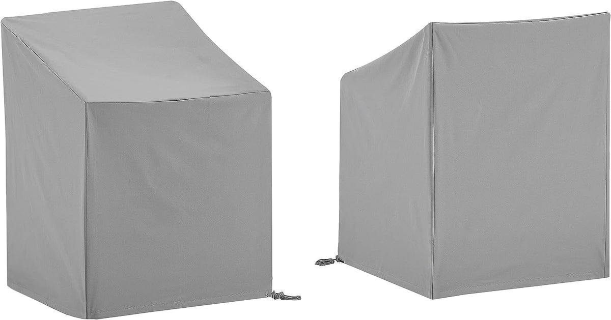 2 Piece Outdoor Dining Arm Chair Furniture Cover Set Gray - 2 Dining Arm Chairs