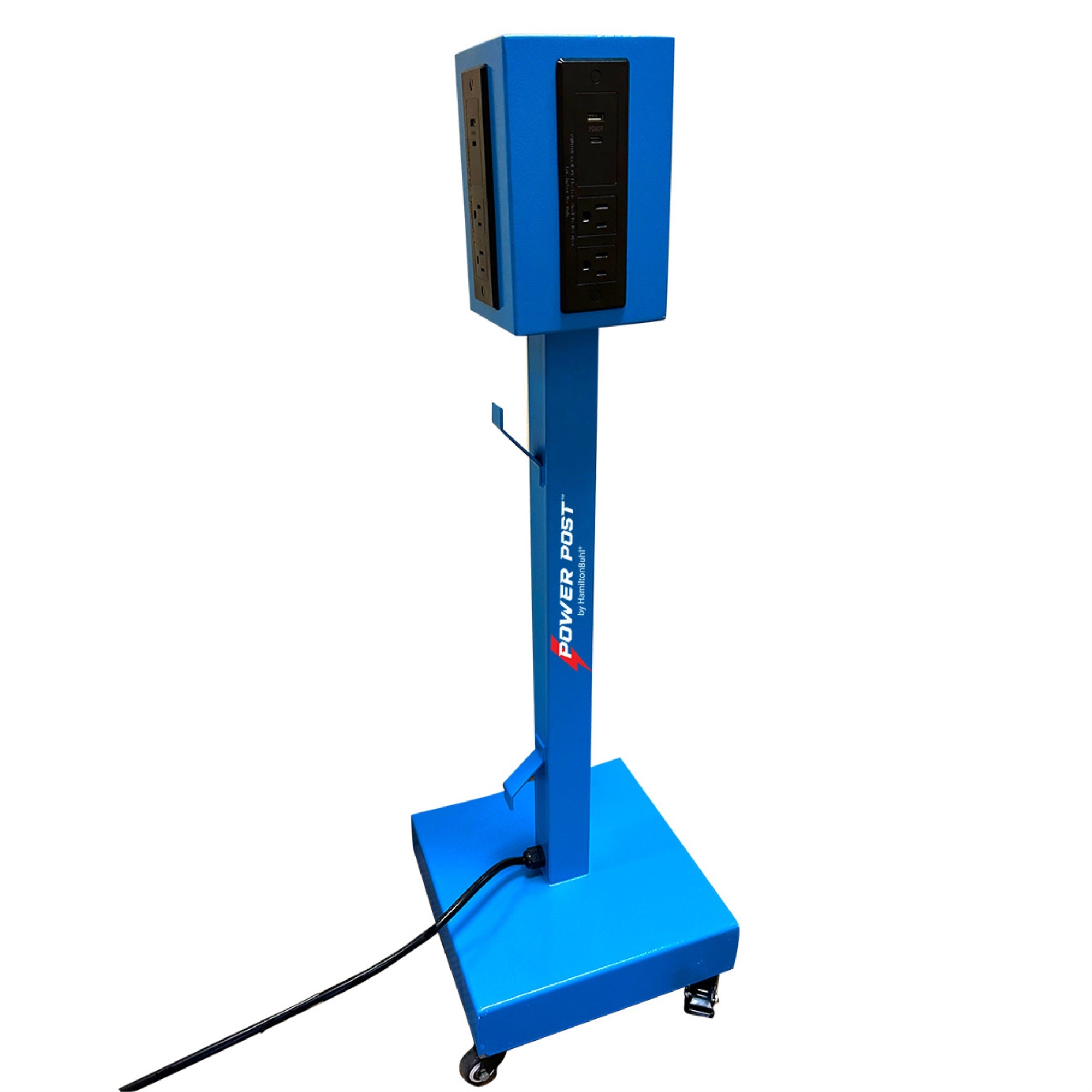 HamiltonBuhl PowerPost Mobile Charging Tower with 8 AC Outlets, 4 USB and 4 USB-C Ports