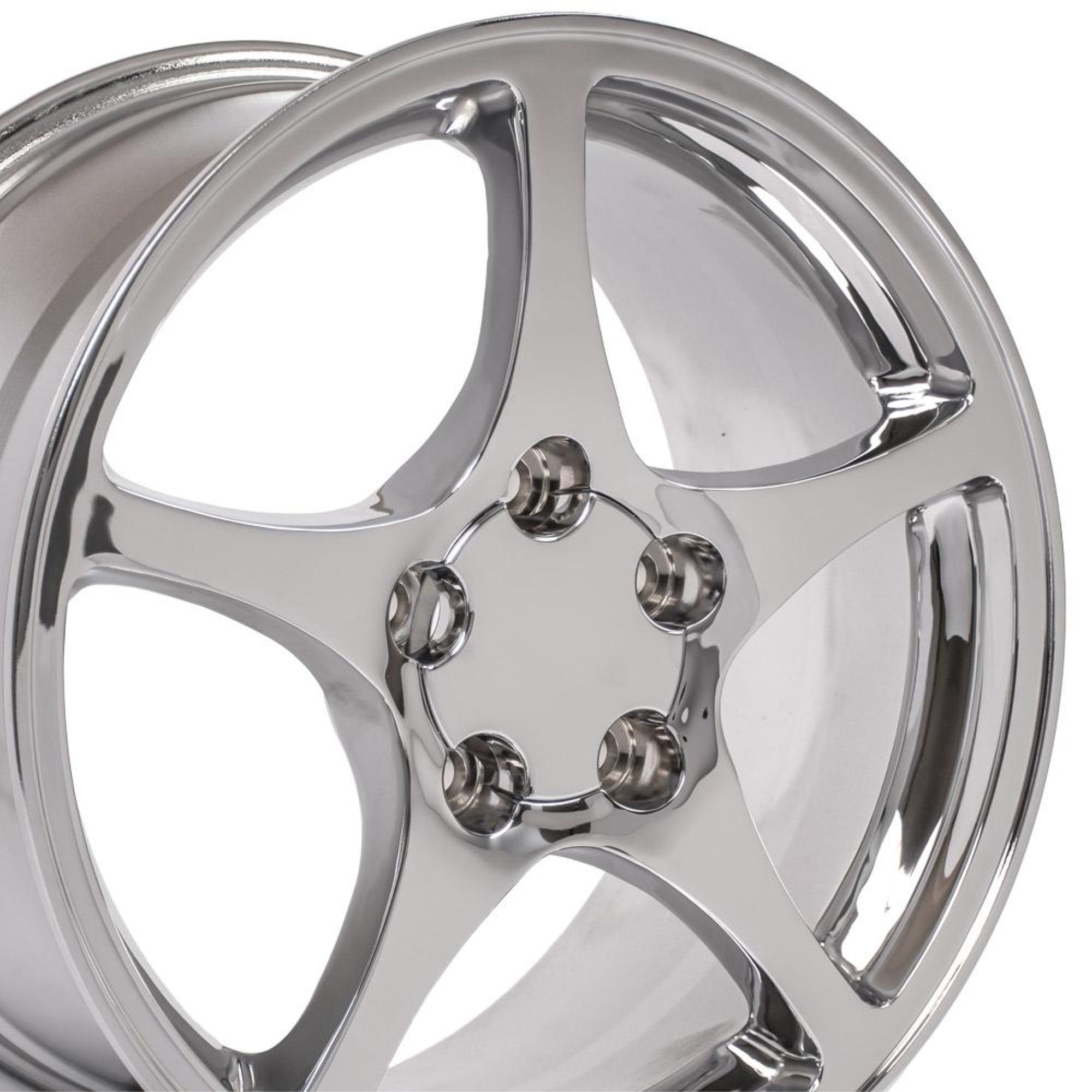18″ Replica CV05 fits Chevrolet Corvette C5 18x9.5 Chrome
