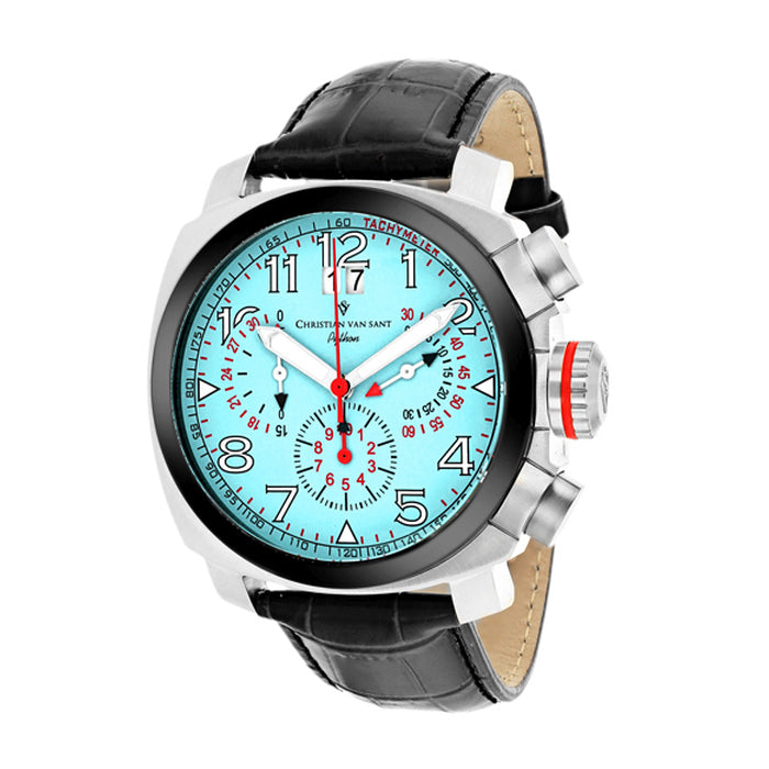 Christian Van Sant Men's Grand Python - Blue - Swiss parts quartz Watch