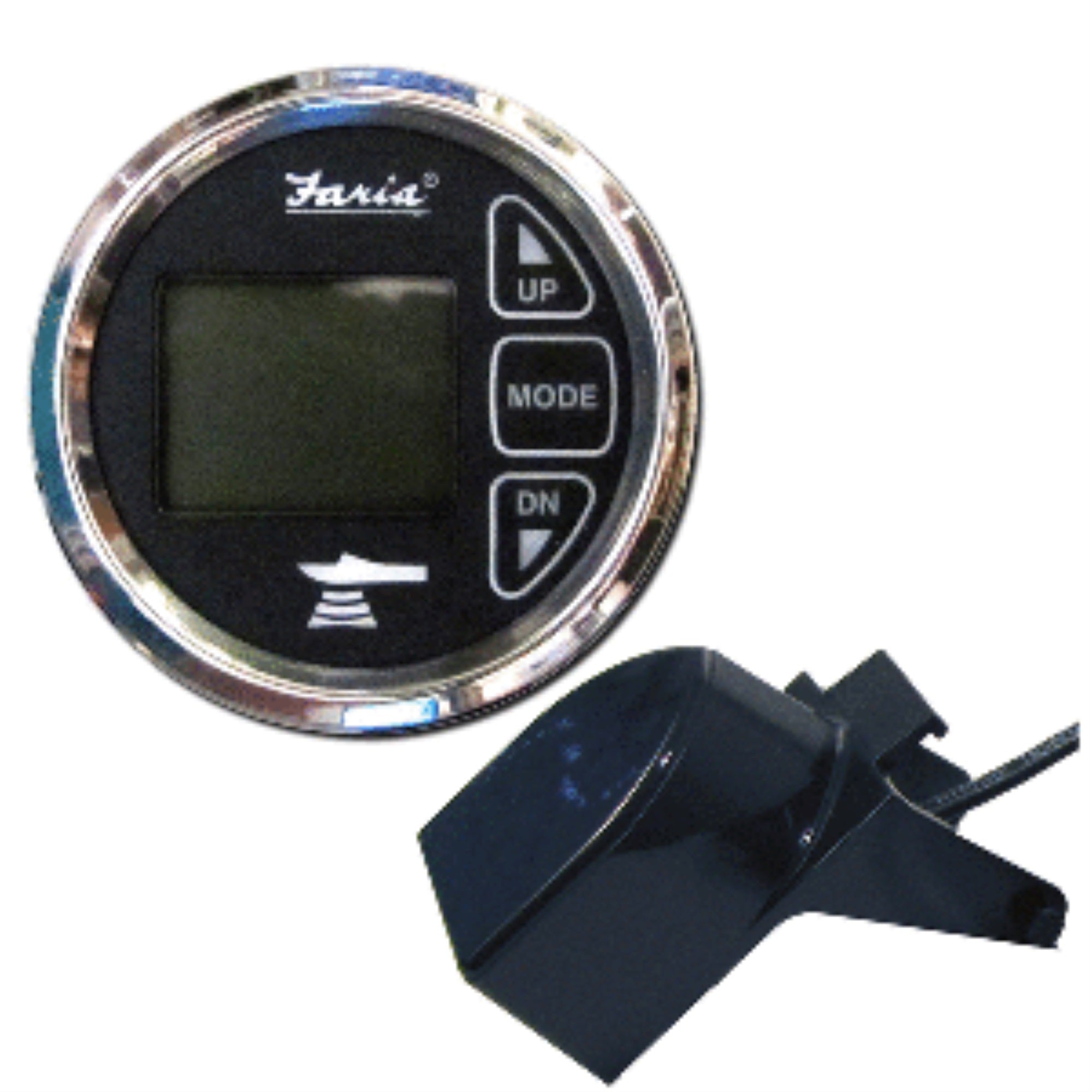 Faria Chesapeake Black 2' Depth Sounder W/Air & Water