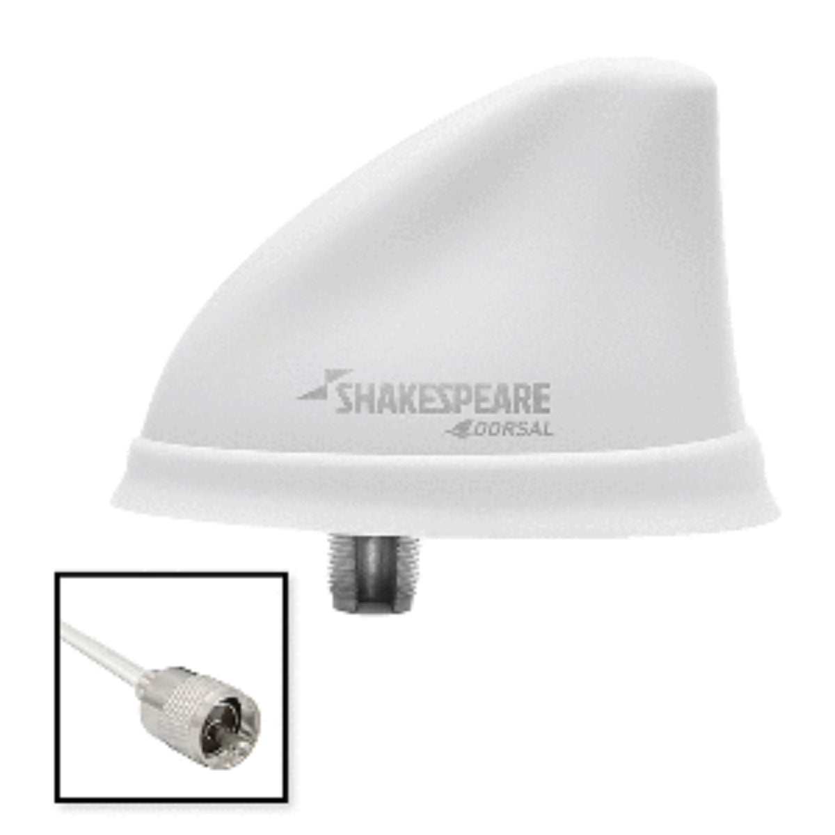 Shakspeare Dorsal Antenna  White Low Profile 26Ft Rg-58