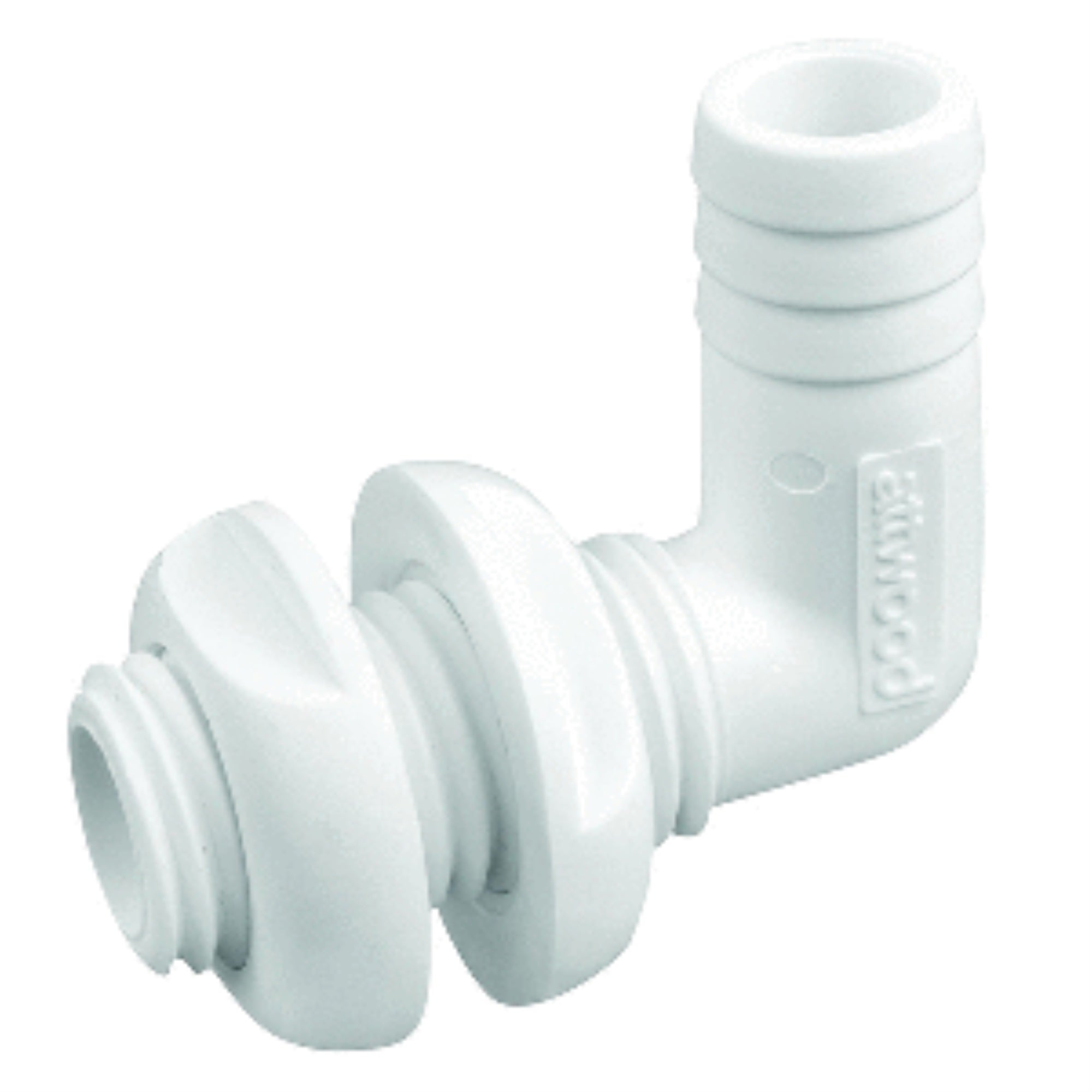Attwood 90 Degree Plastic Thru-Hull 3/4' Id White