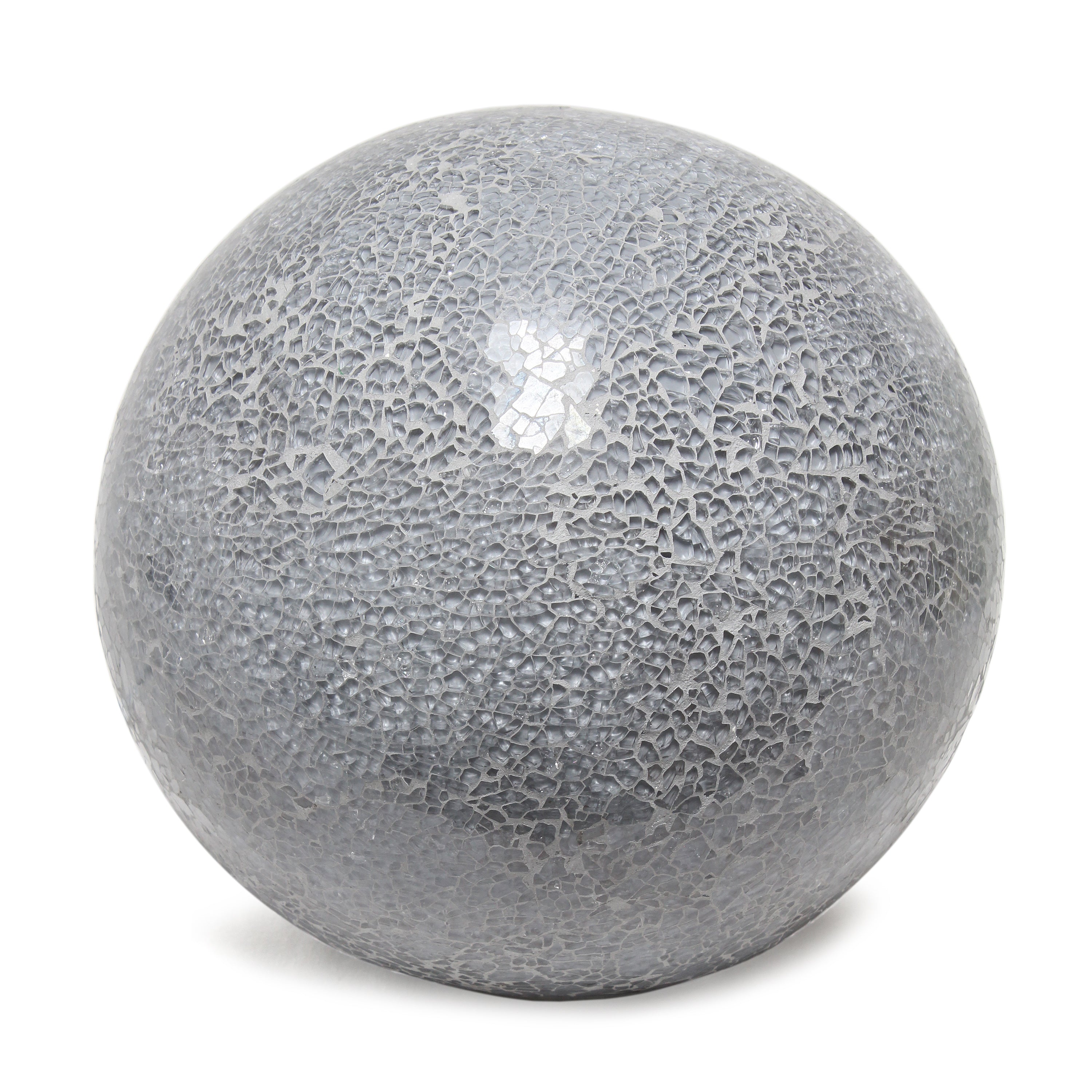 Creekwood Home 8' Crystal Mosaic Patchwork Dome Table Lamp, For Entryway, Living Room, Nightstand, Counter, Bookshelf, Gray