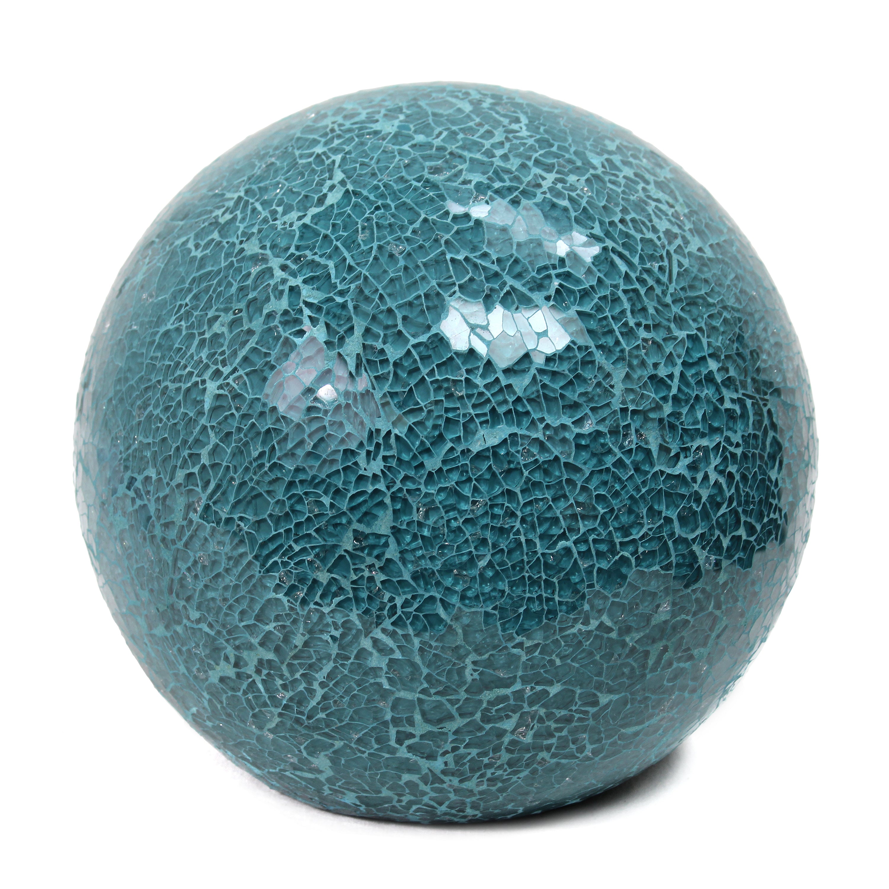 Creekwood Home 8' Crystal Mosaic Patchwork Dome Table Lamp, For Entryway, Living Room, Nightstand, Counter, Bookshelf, Teal