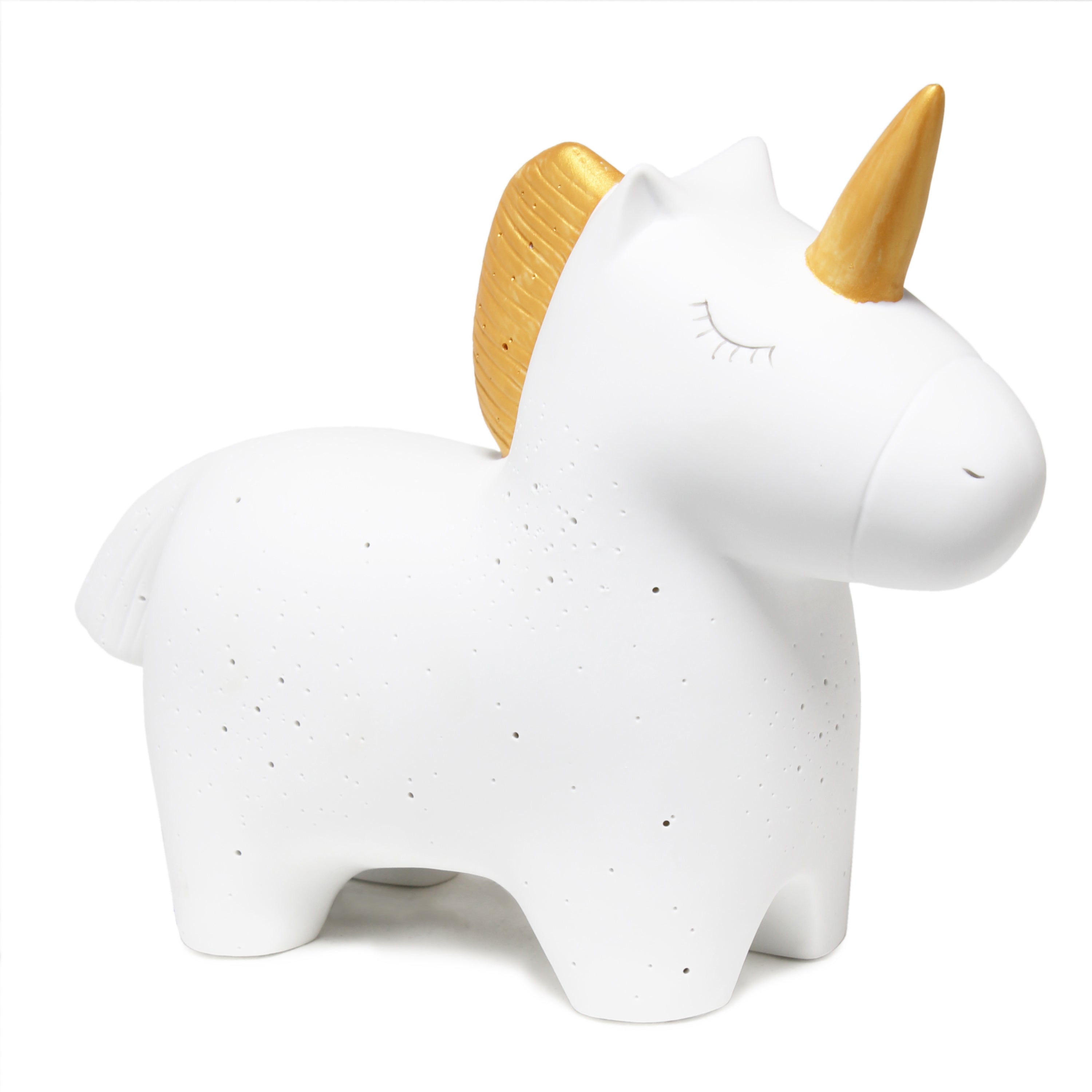 Creekwood Home 9.01' Whimsical Ceramic Glowing  Light, For Home Dcor, Nightstand, End Table, Entryway, Bookshelf, Kid'S Room, White