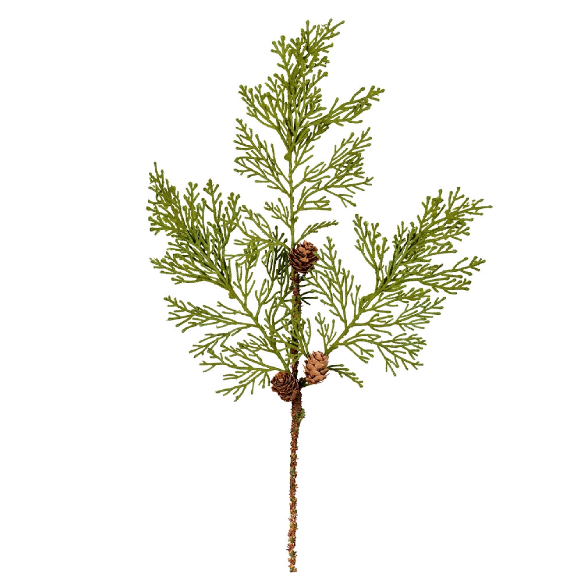 20” Cedar Pinecone Spray 3/Pk