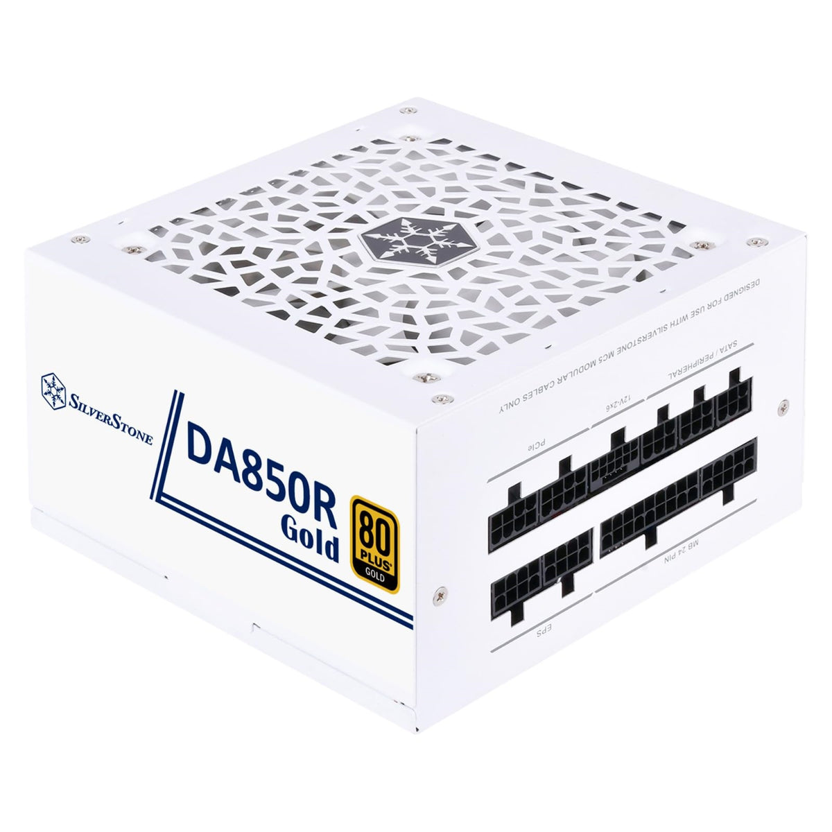 Silverstone Technology Da850R Gold 80 Plus Gold 850W Atx 3.0 & Pcie 5.0 Power Supply With White Casing, White Fan, And White Cables, Sst-Da850R-Gma-Www (Sst-Ax0850Mcgd-C)