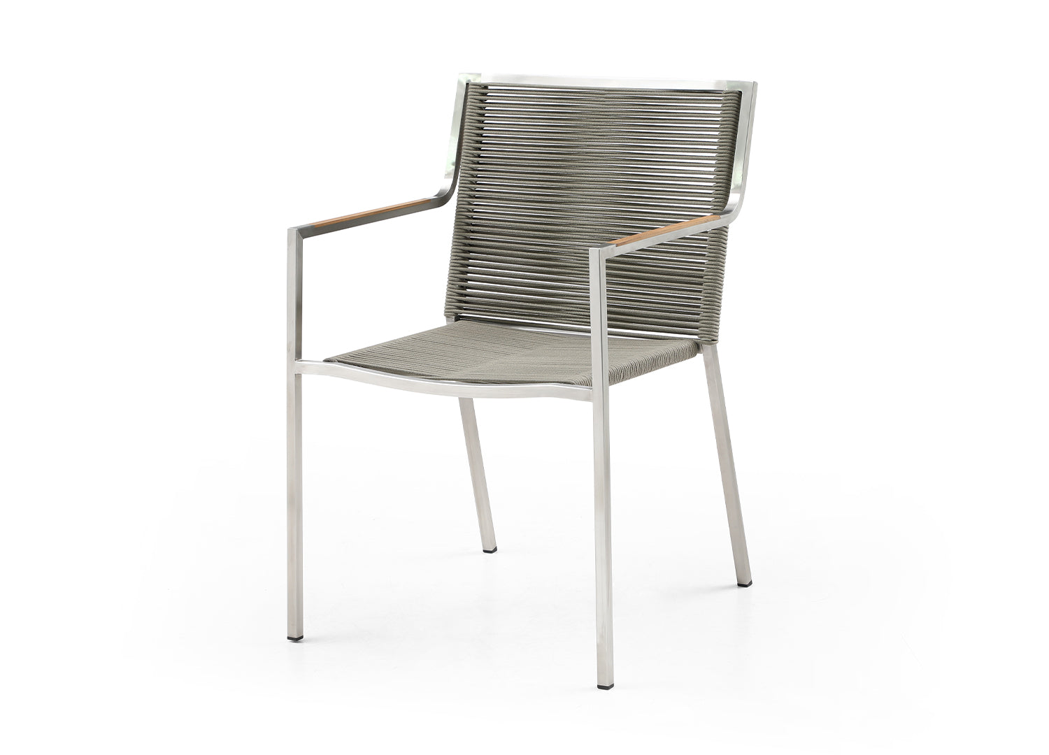 Whiteline Modern Living Rhea Outdoor Dining Armchair, Light Brown