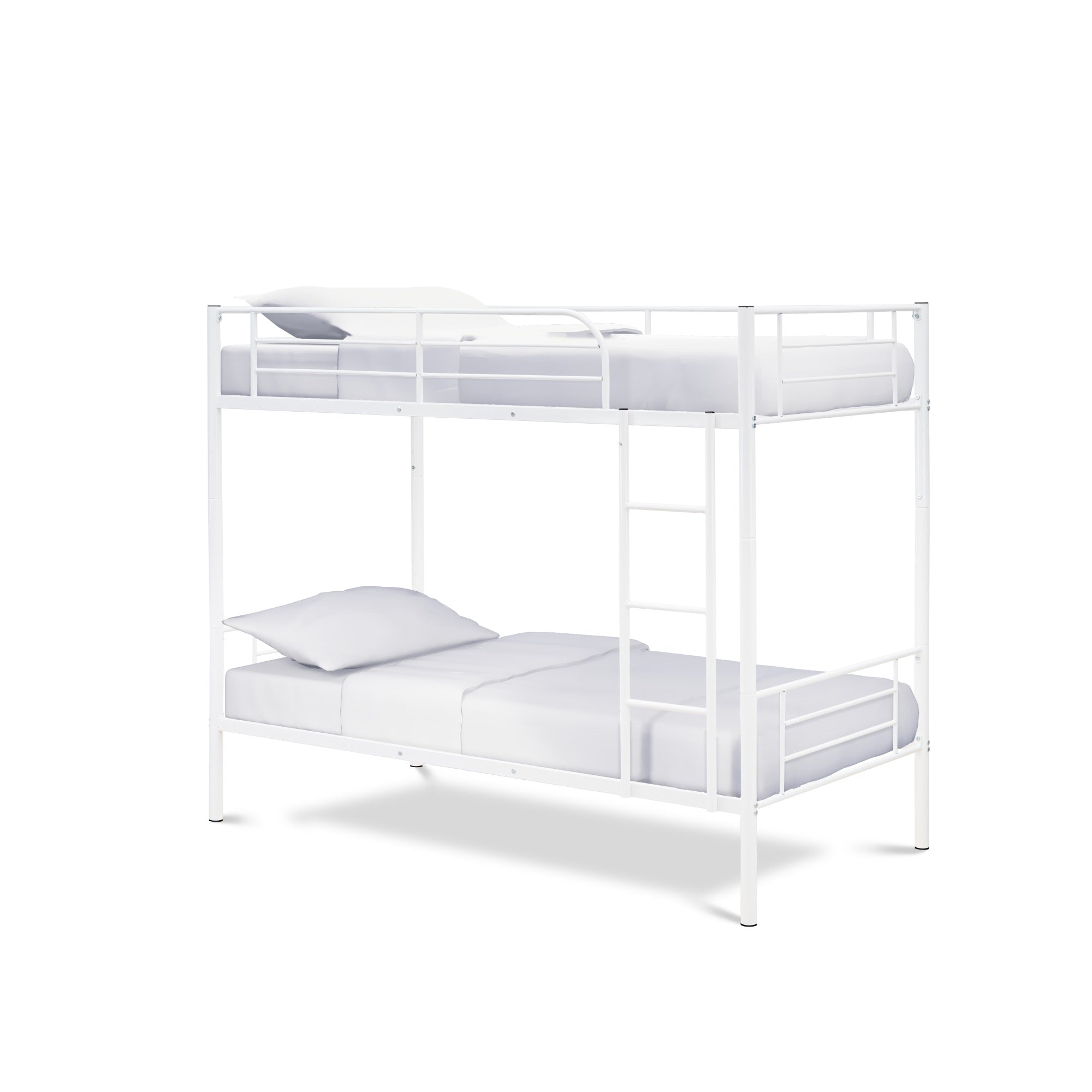Dat0Whi Danbury Twin Bunk Bed In Powder Coating White Color
