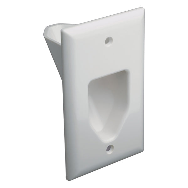 White 1 Gang Recessed