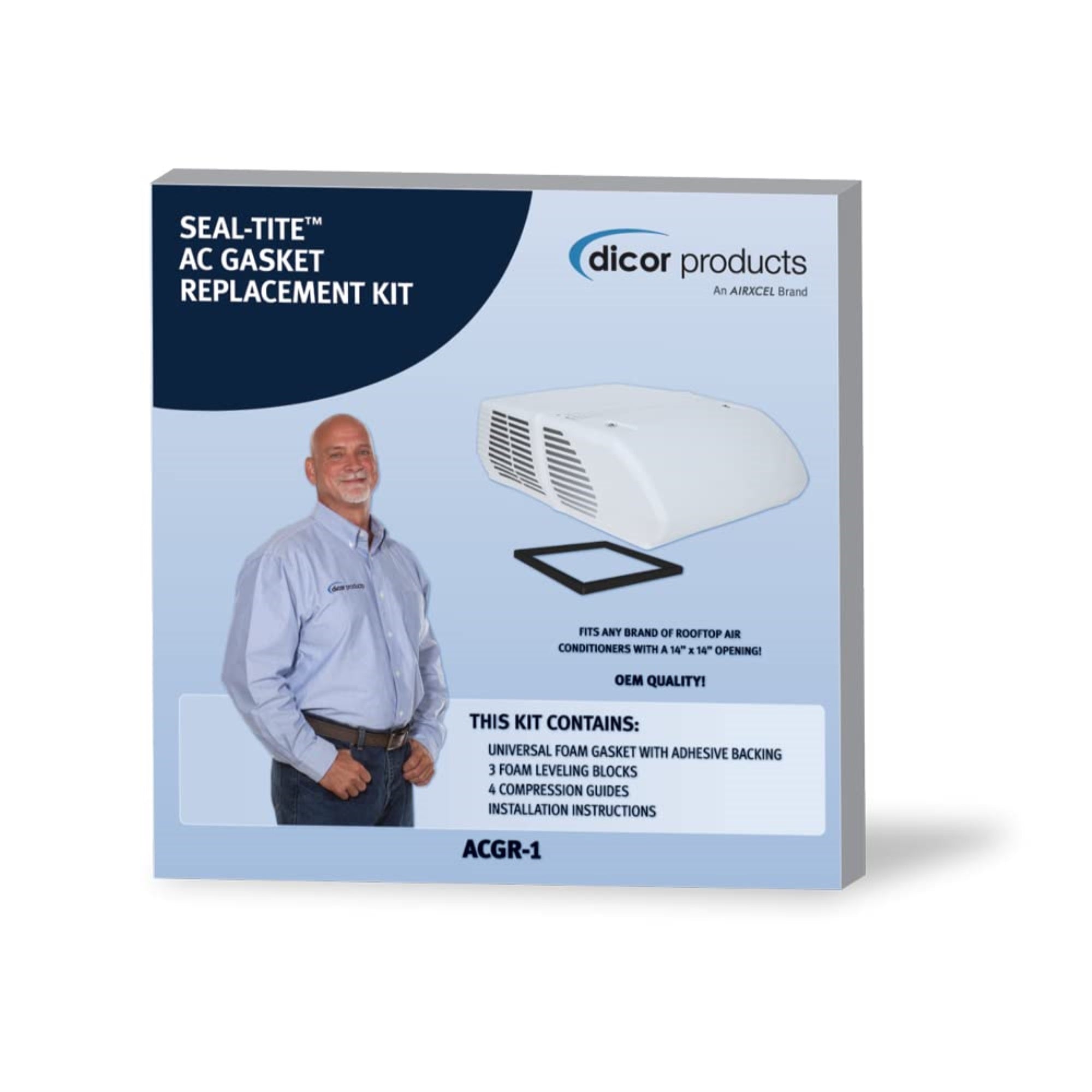 Dicor Acgr-1 Seal-Tite Universal Ac Gasket Replacement - Easy-To-Install Solution For Rv Ac Units