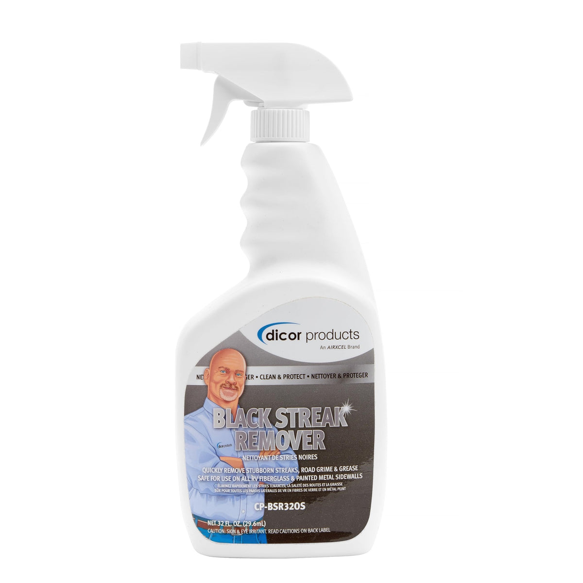 Dicor Cp-Bsr320S Black Streak Remover Cleaner Spray For Rv Roofs And Exterior, White