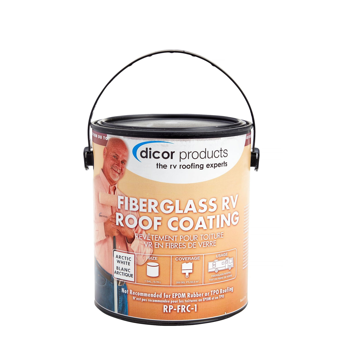 Dicor Rp-Frc-1 Fiberglass Rv Roof Coating System - White, 1 Gallon
