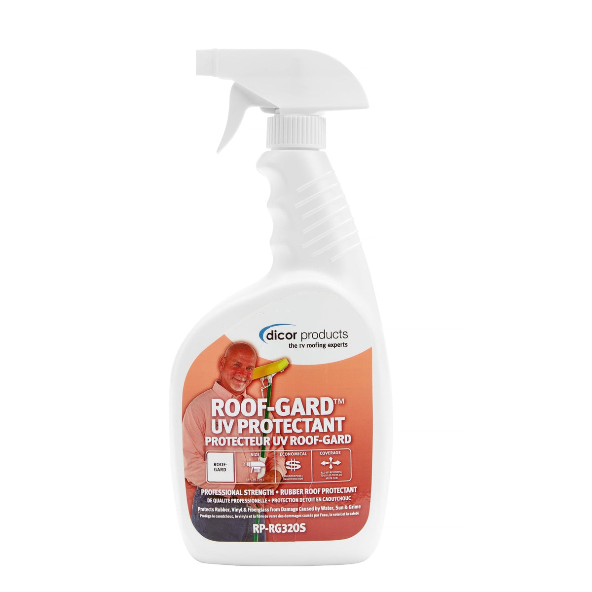 Dicor Rp-Rg320S Rubber Roof Protectant - 32 Oz - White - Long-Lasting And Durable