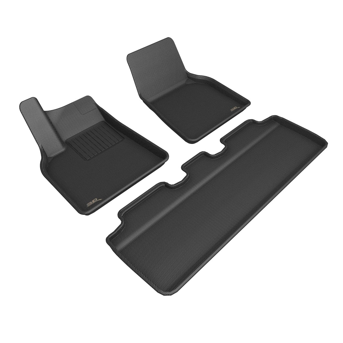 21C Tesla Model Y Black Kagu 1St Row 2Nd Row 3Pc