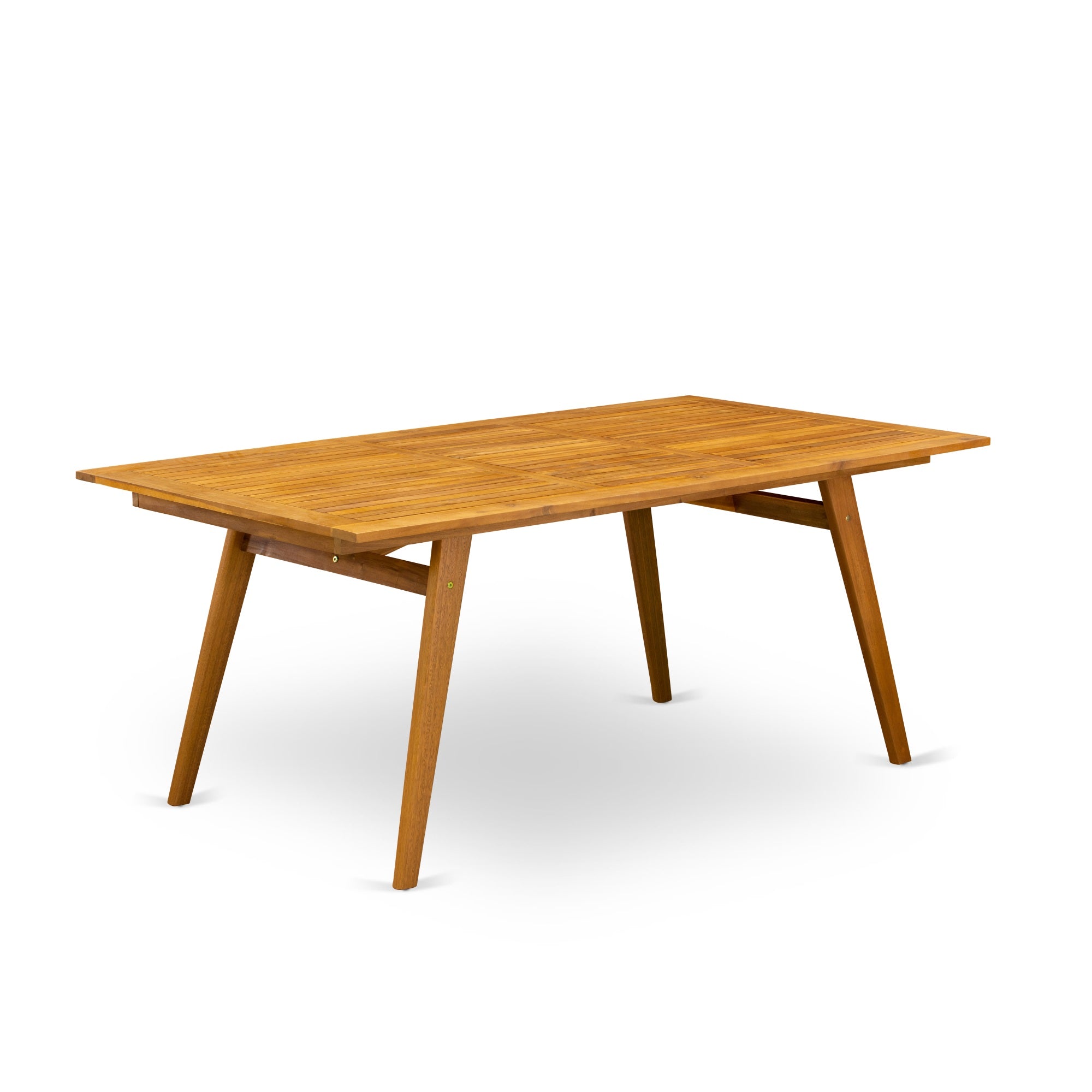 Ergode Debs5Cwna 5-Piece Outdoor Coffee Table Set - 4 Folding Chairs, Rectangular Table, Wood Legs, Natural Oil Finish. Perfect For Backyards.