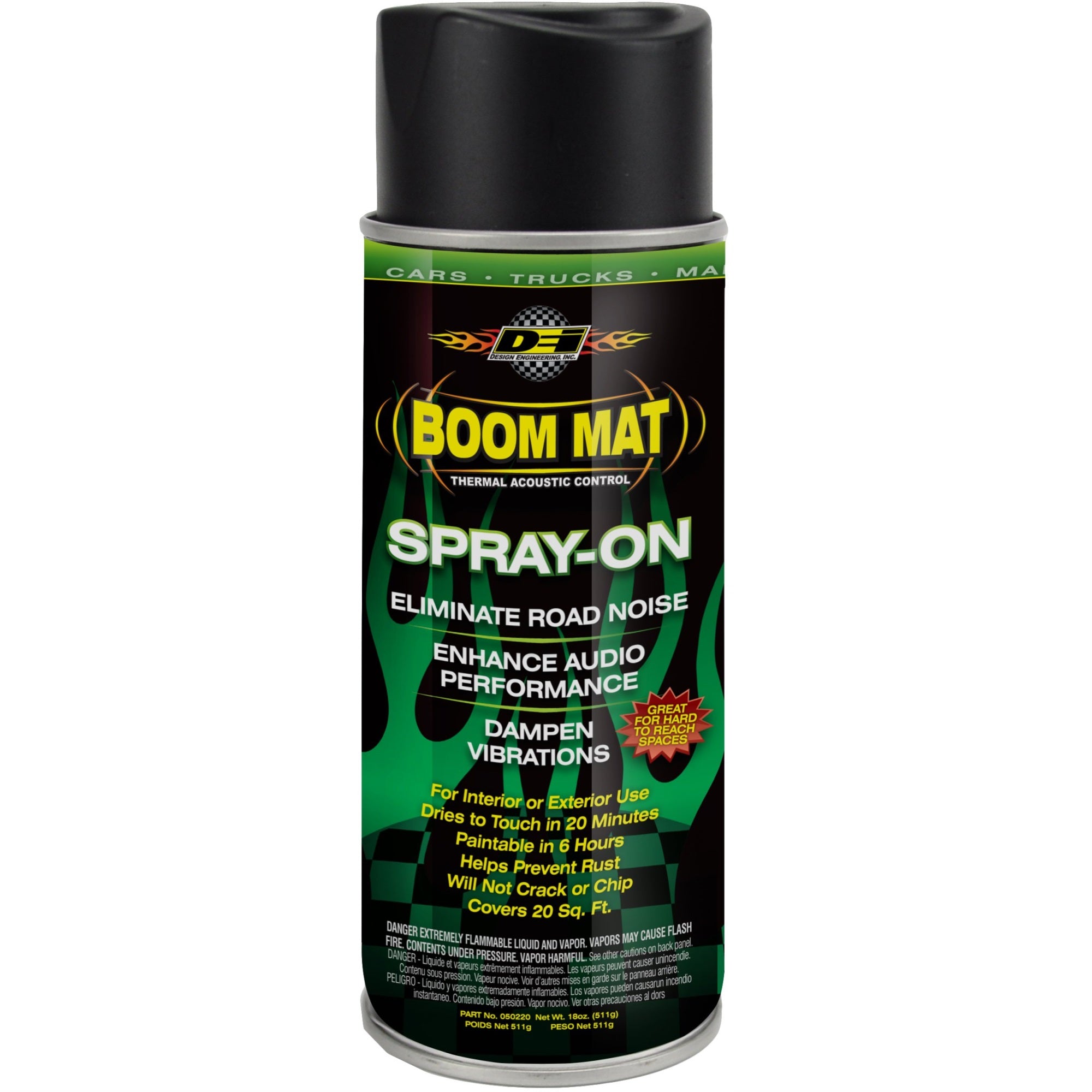 DEI Boom Mat Damping Spray | Spray-On Sound Deadener for Cars | Eliminate Road Noise | Dampen Vibrations | Enhance Car Audio | Covers 20 Sq Ft