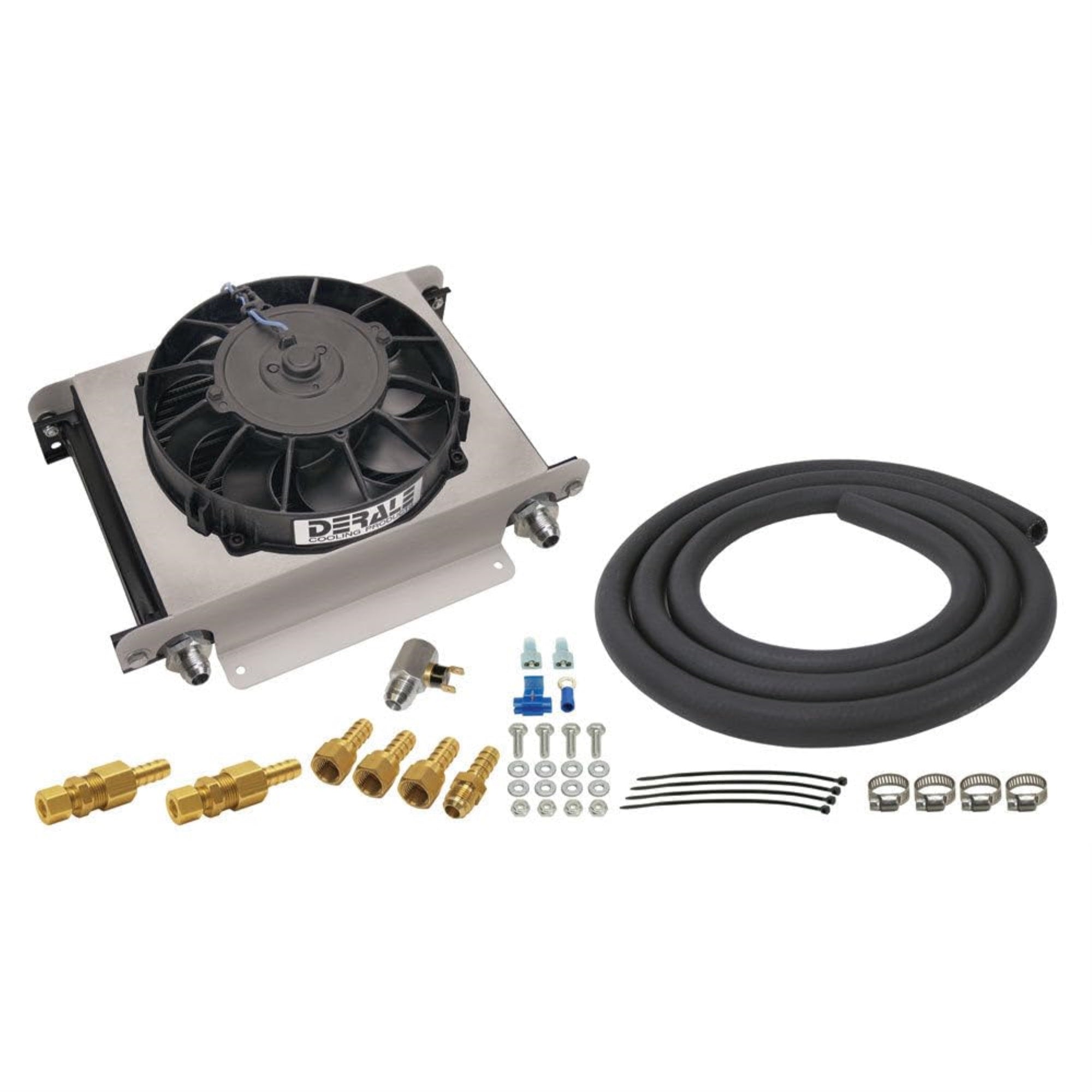 Derale 15960 Hyper-Cool Remote Engine/Transmission Cooler , Black
