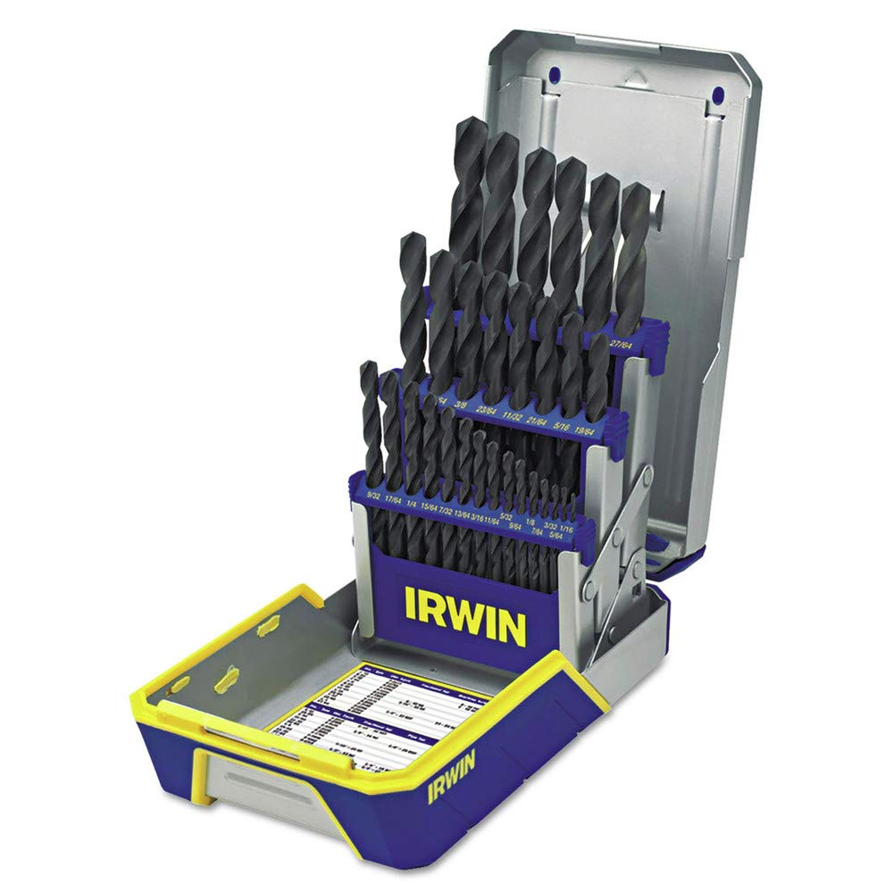 29Pc Industrial Black Oxide Drill Bit Set W/Case