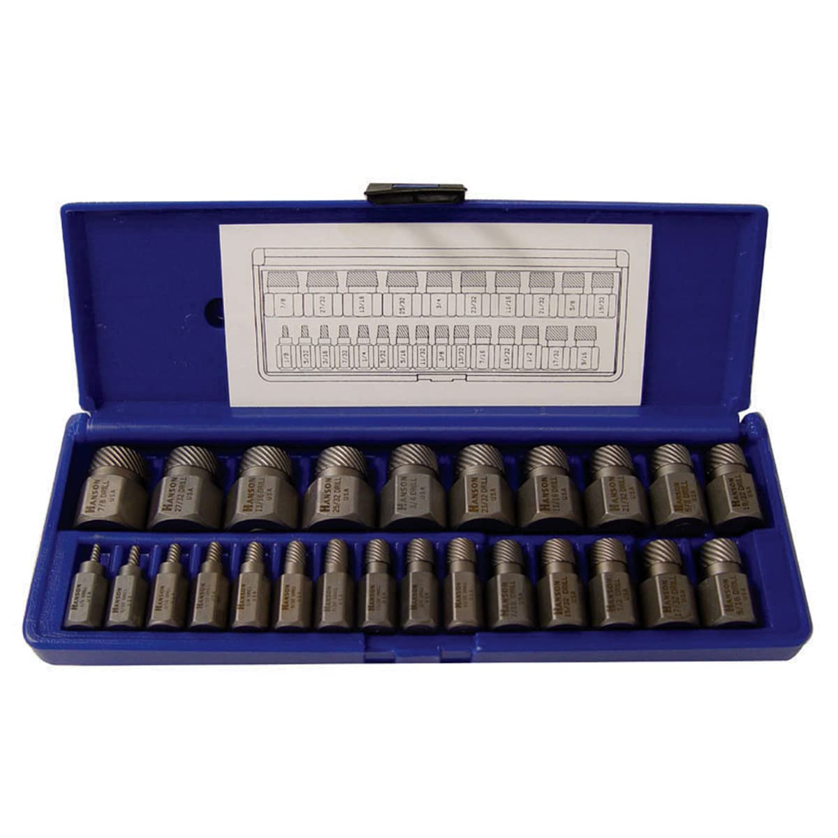 25Pc Multi Spline Screw Extractor Set Hex Head