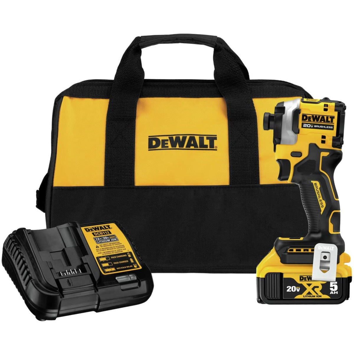 Dewalt Atomic 20V Max 1/4 In. Brushless Cordless Impact Driver Kit With Battery And Charger Included (Dcf850P1)