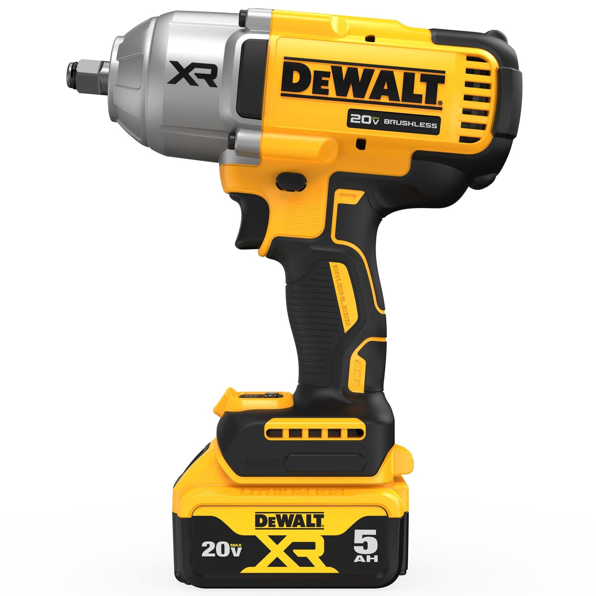20V Max Xr 1/2In High Torque Impact Wrench W/Hog Ring Anvil Kit + Battery