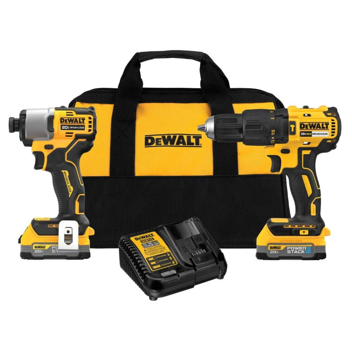 Dewalt 20V Max* Brushless 2- Kit W/Powerstack Batteries (Dck276E2)