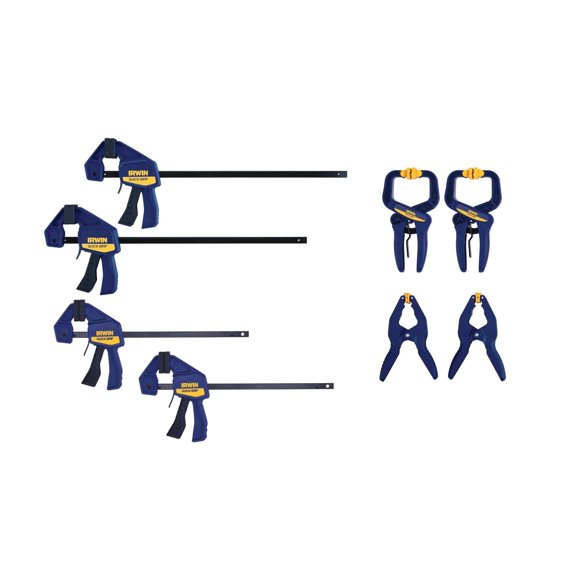 Irwin Quick-Grip Clamps For Woodworking, Quick Release Triggers, 6 Inch, 8 Piece Set (Irht83220)