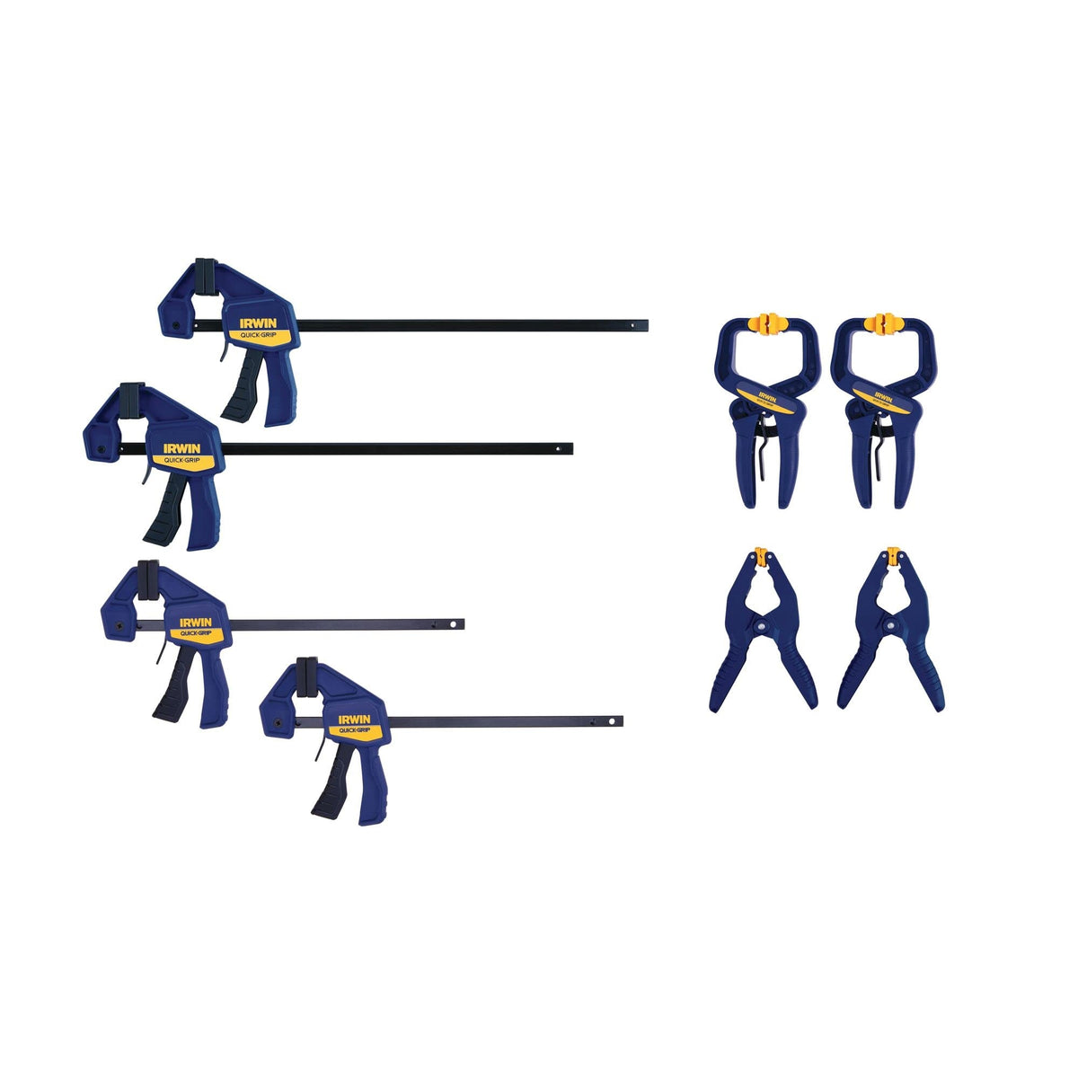 Irwin Quick-Grip Clamps For Woodworking, Quick Release Triggers, 6 Inch, 8 Piece Set (Irht83220)