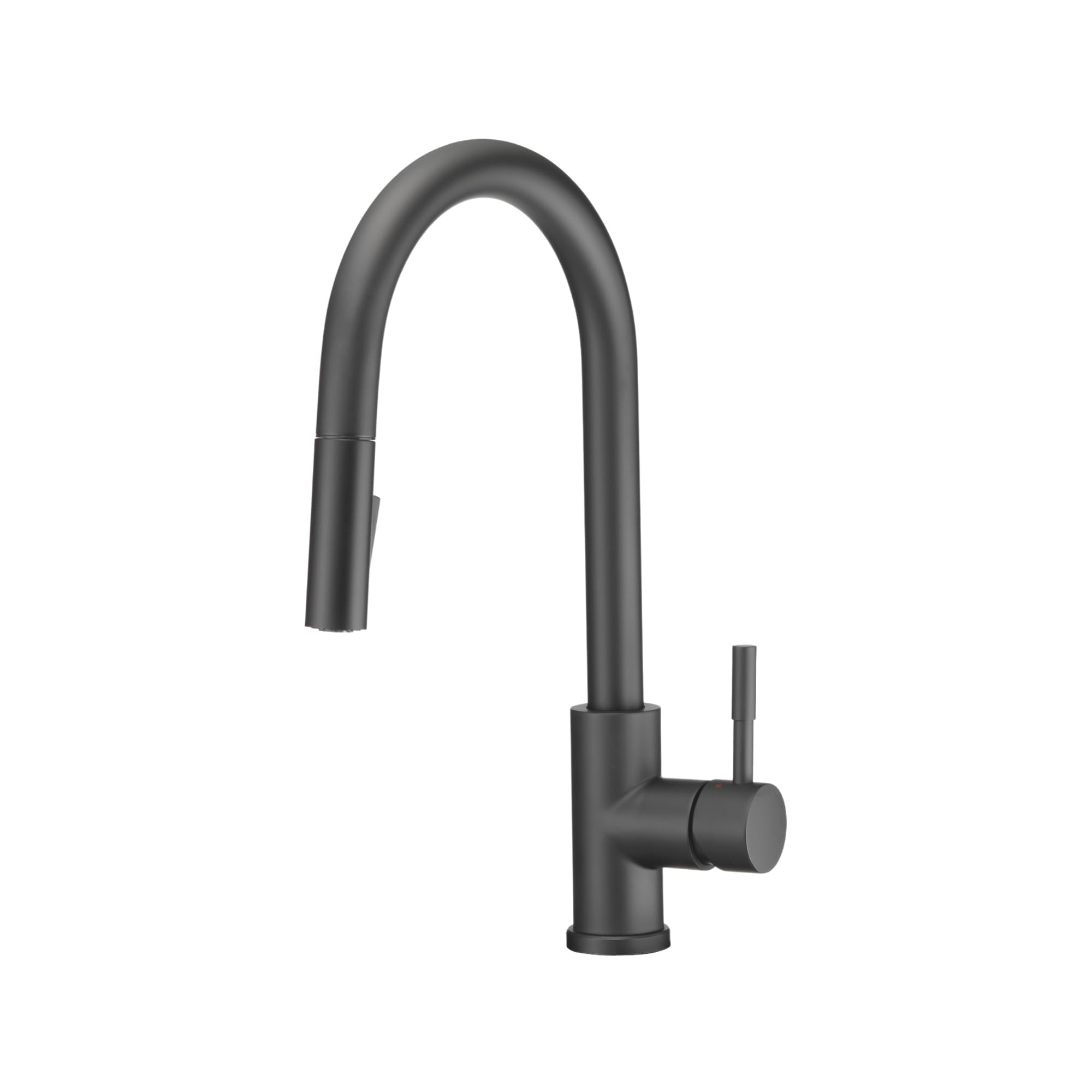 Dura Faucet Rv Streamline Single Handle Pull-Down Kitchen Sink Faucet - Optional Deck Plate (Matte Black)