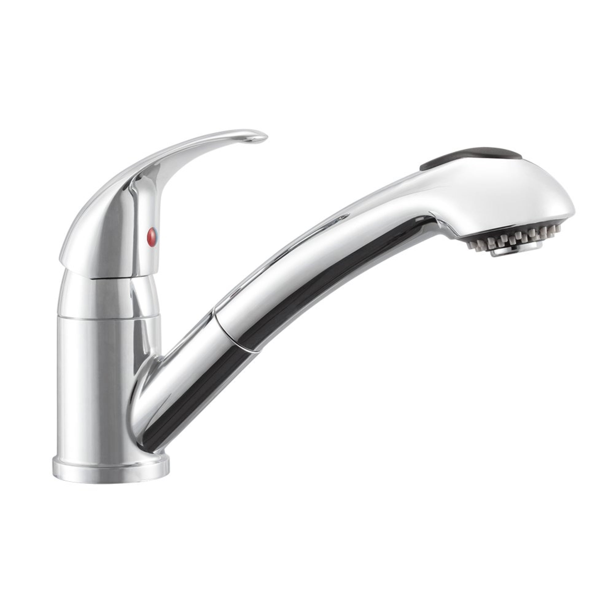 Dura Faucet Df-Nmk852-Cp Rv Pull-Out Swivel Single Handle Kitchen Sink Faucet - One-Hole (Chrome)