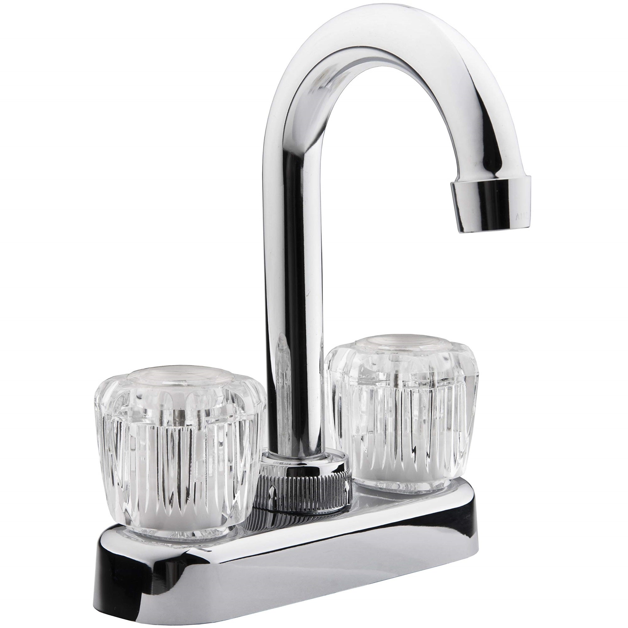 Dura Faucet Df-Pb150A-Cp Rv Swivel Bar Faucet With Clear Acrylic 2-Knobs - 6-Inch Spout (Chrome)