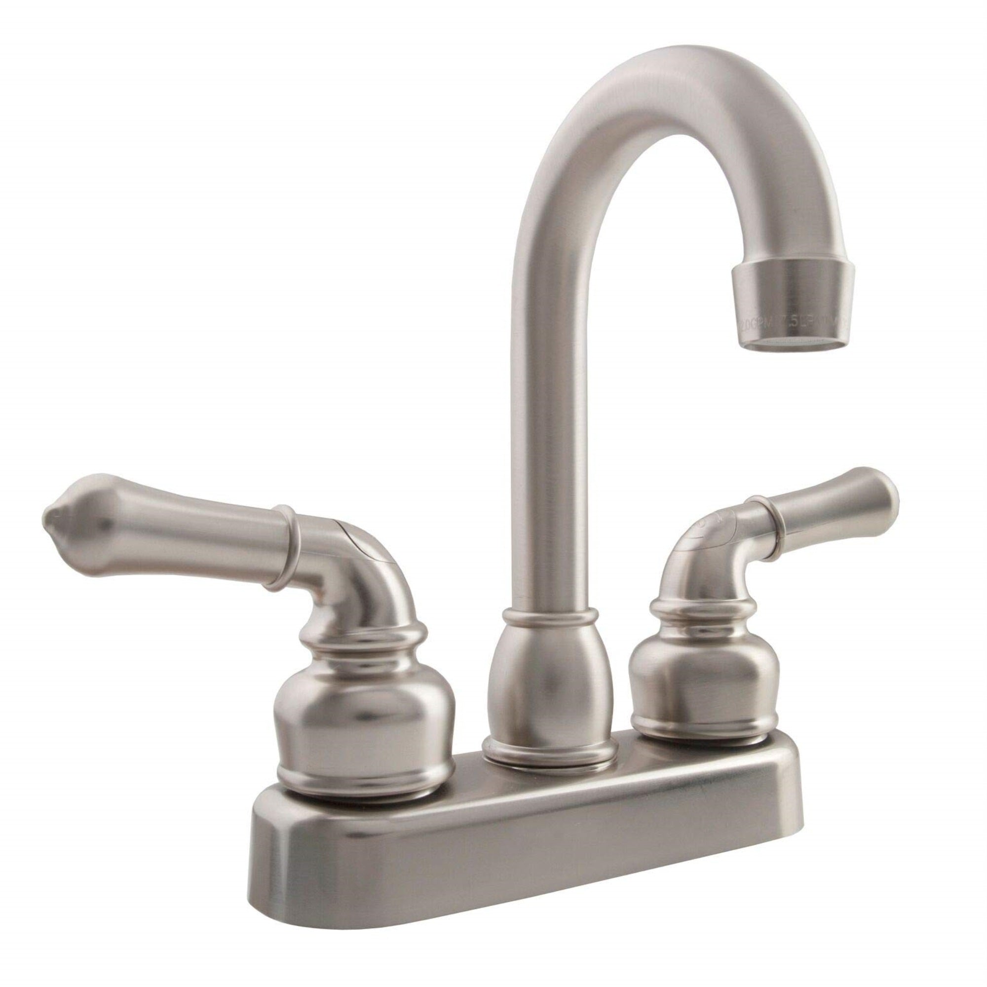 Dura Faucet (Df-Pb150C-Sn Rv Swivel Bar Faucet With Classical Levers - 6-Inch Spout (Brushed Satin Nickel)