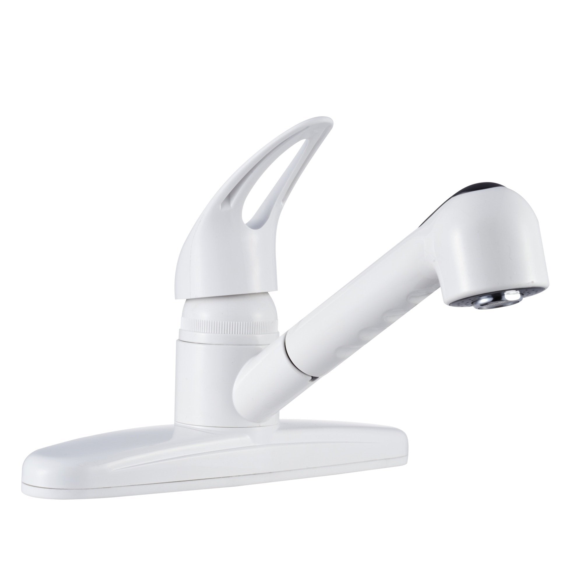 Dura Faucet Df-Pk100-Wt Non-Metallic Pull-Out Rv Kitchen Sink Faucet - Single Handle (White)