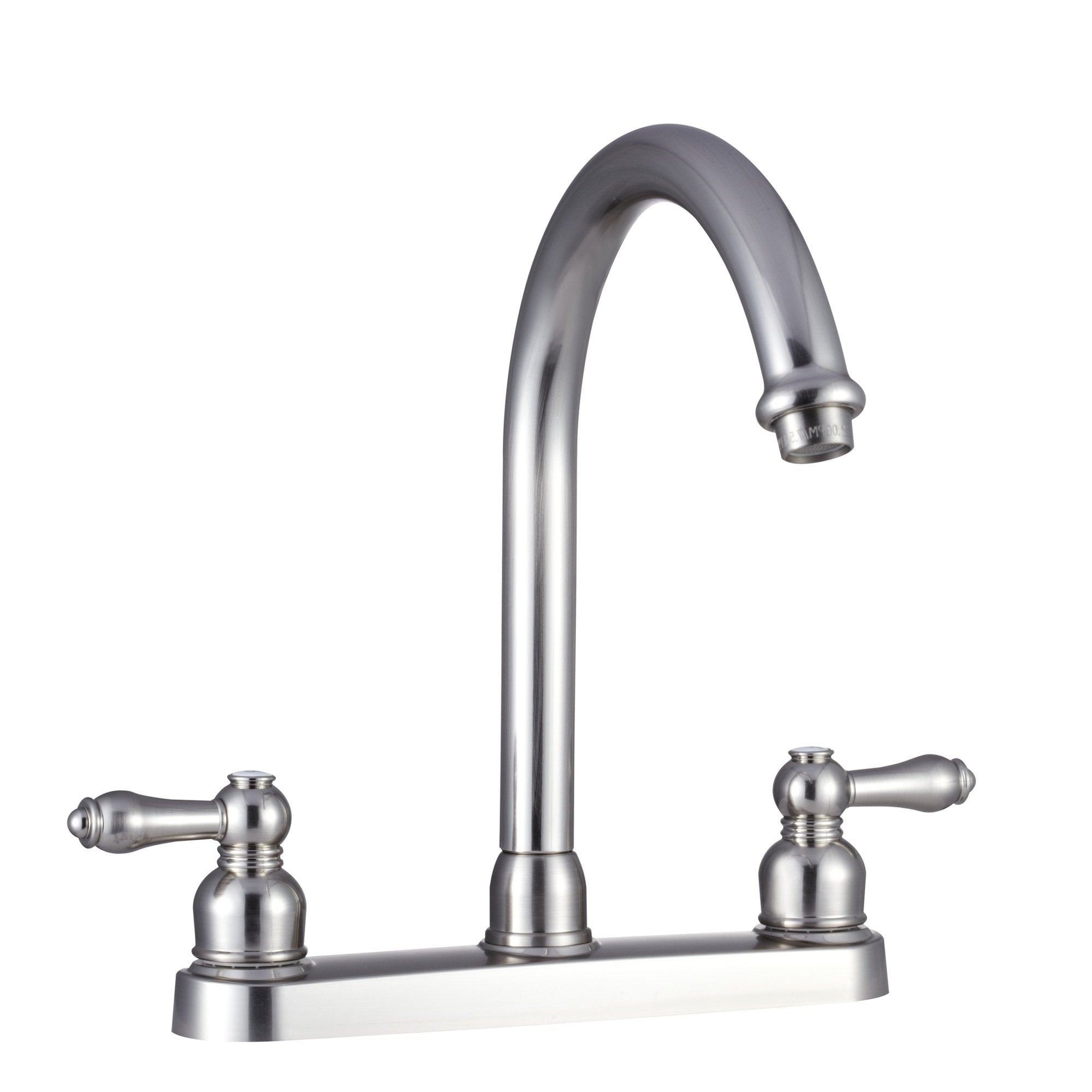 Dura Faucet Df-Pk340L-Sn Rv Non-Metallic J-Spout Kitchen Sink Faucet (Brushed Satin Nickel)