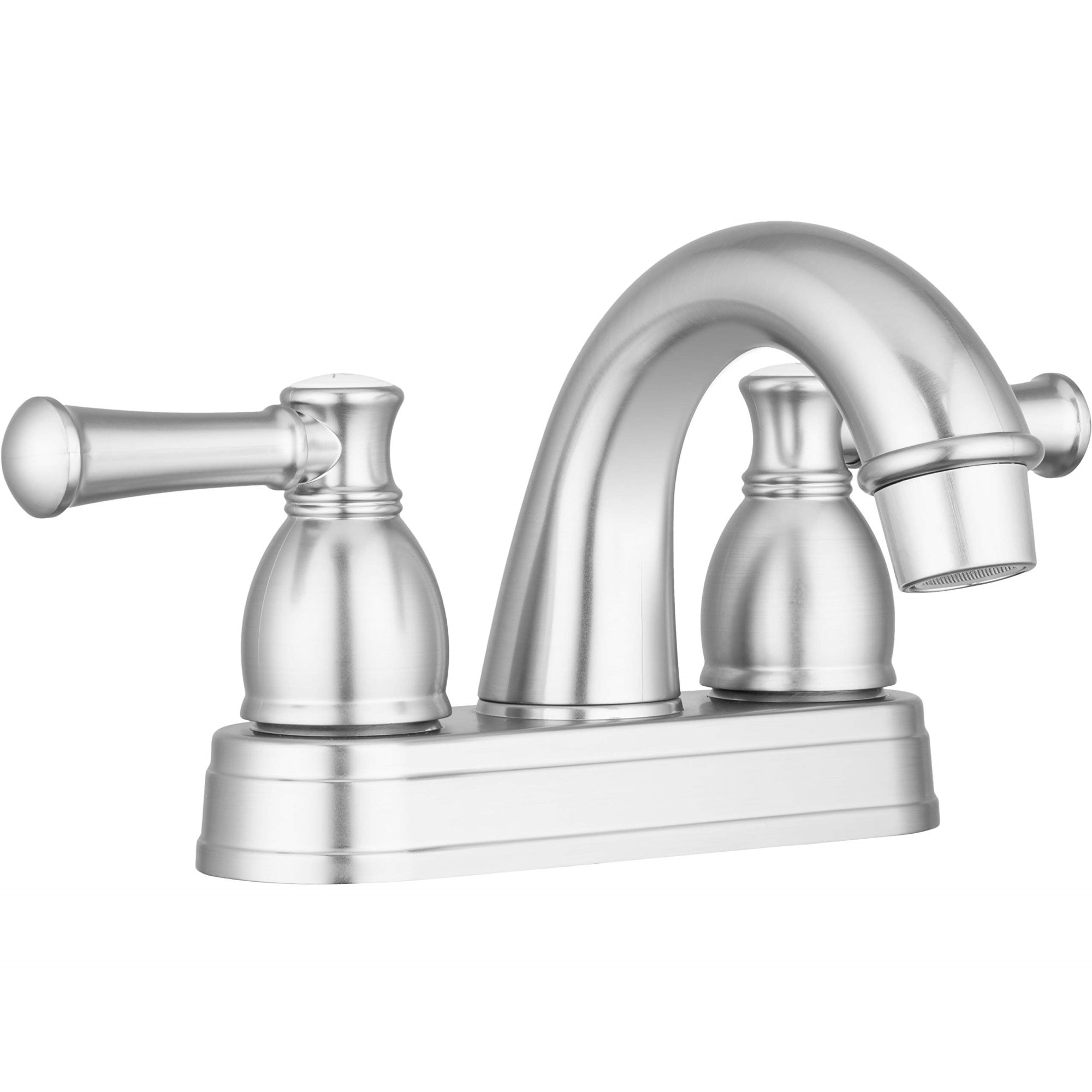 Dura Faucet Rv Designer Two Handle Arc Spout Bathroom Faucet (Brushed Satin Nickel) - For Recreational Vehicles, Motorhomes, Travel Trailers And More