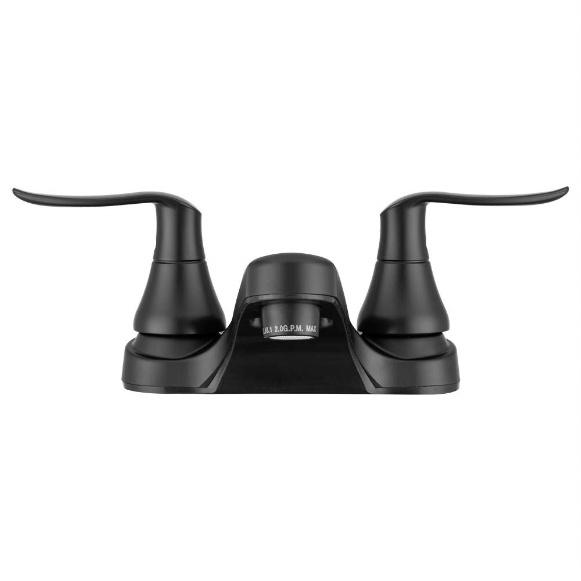 Dura Faucet Df-Pl700Lh-Mb Rv Bathroom Faucet With Winged Levers (Matte Black)